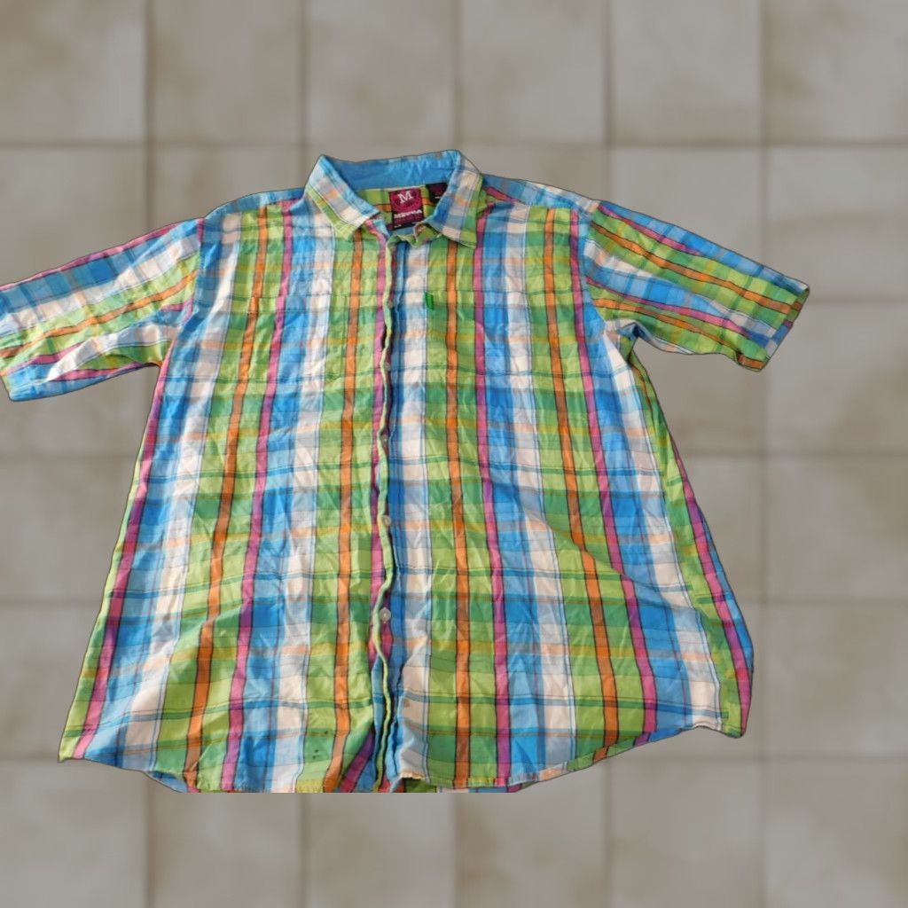 Vintage Mecca Shirt 2XL Green Button-Up Short Sleeve Collared Hip Hop Mens Green 2XL Button-Up Shirt Size US XXL / EU 58 / 5 - 1 Thumbnail