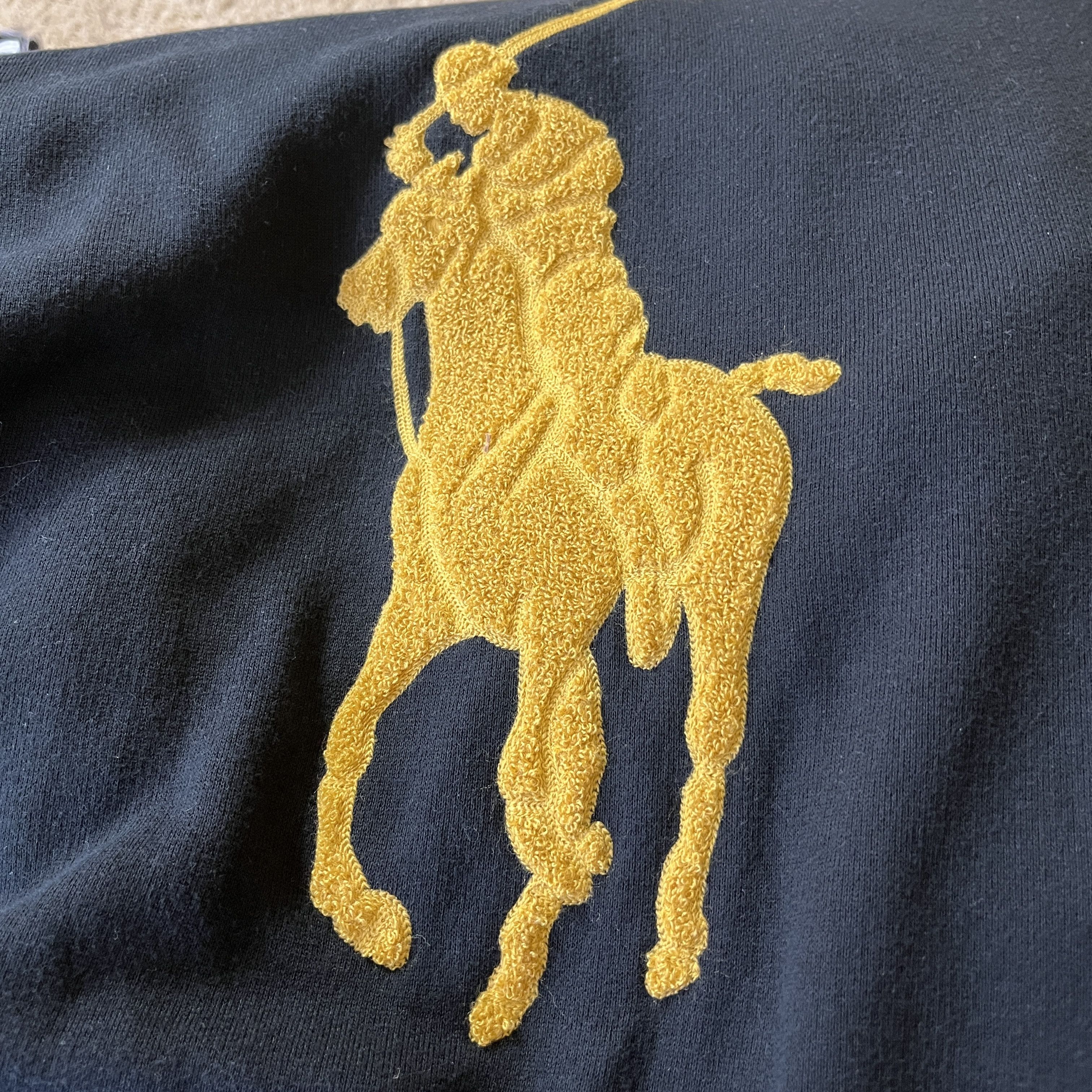 Polo Ralph Lauren Polo Ralph Lauren Gold Chenille Big Pony Fleece Hoodie Size US S / EU 44-46 / 1 - 10 Thumbnail