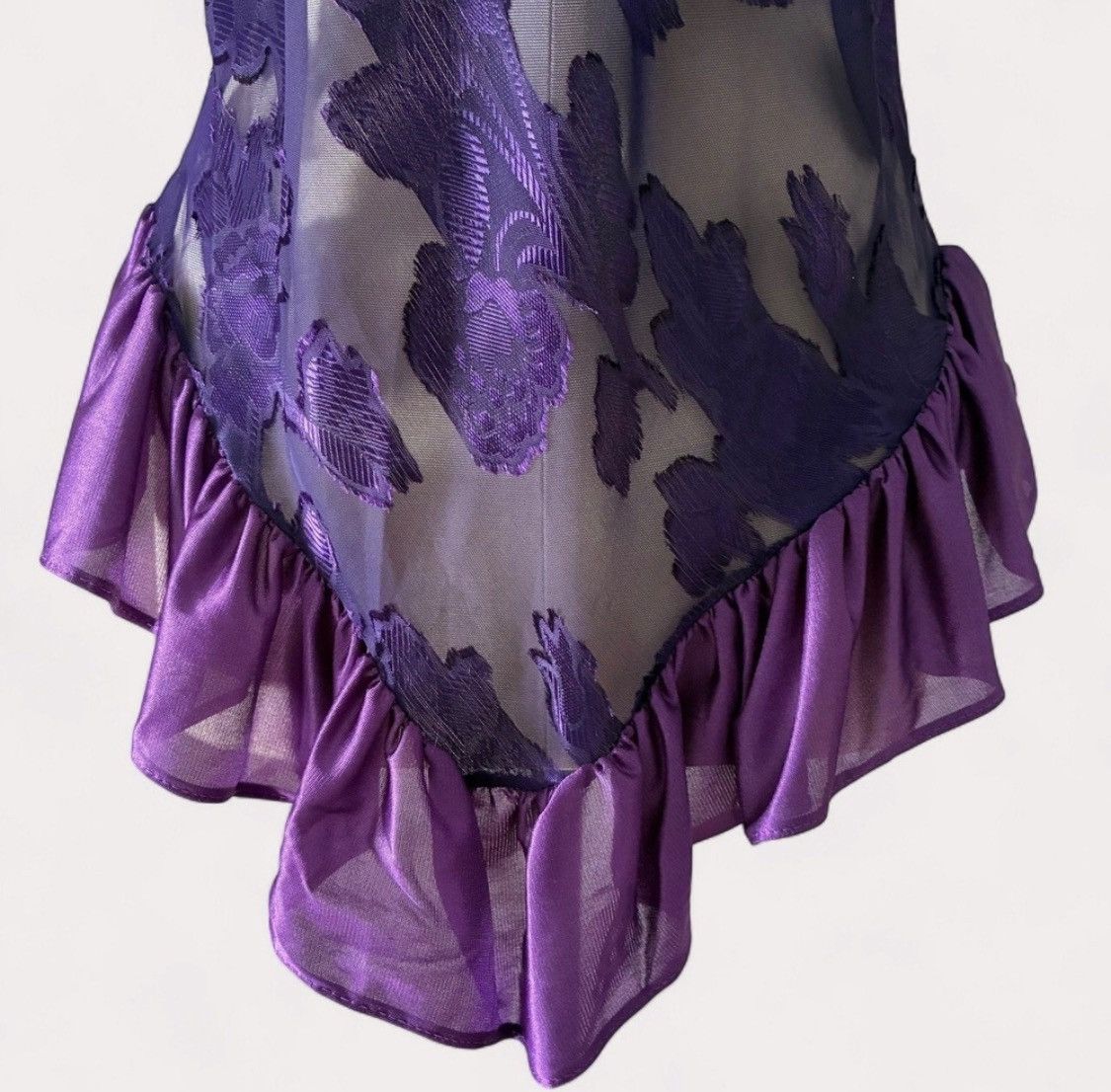 Other 80s Frederick’s of Hollywood Purple Lingerie Camisole Set Size ONE SIZE - 3 Thumbnail
