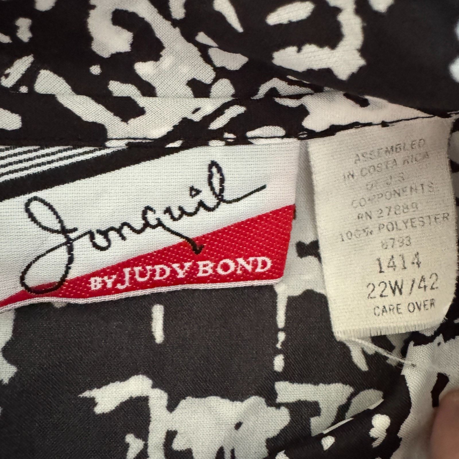 Other Jonquil by Judy Bond Blouse 22W 42 Plus Size Black White Size XXL / US 16-18 / IT 52-54 - 15 Thumbnail