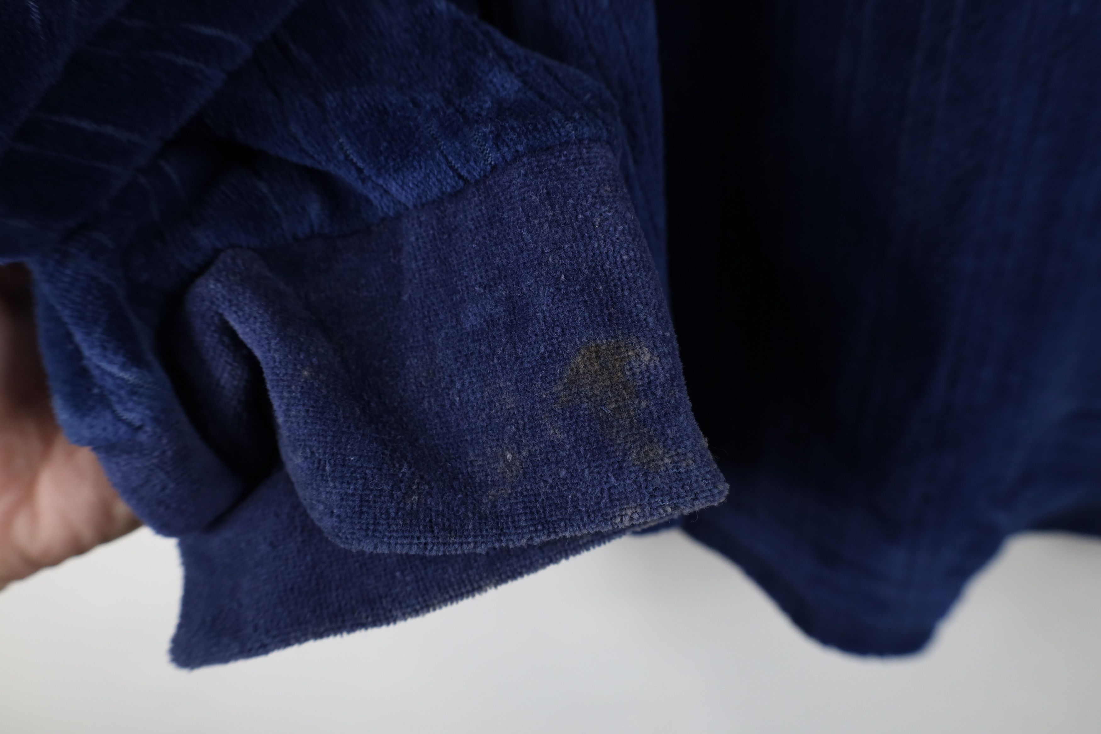 Vintage Vintage 70s Streetwear Ribbed Velour Commando Polo Blue Size US L / EU 52-54 / 3 - 13 Thumbnail