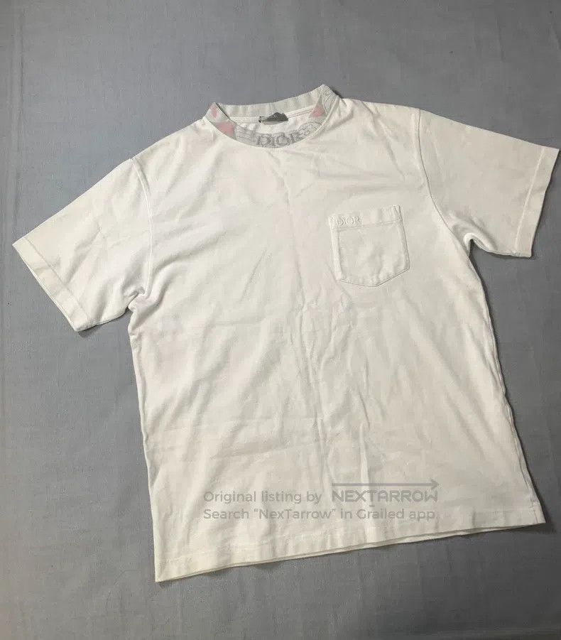 Dior Dior Collar Floral Logo Short Sleeve T-Shirt Size US M / EU 48-50 / 2 - 2 Thumbnail