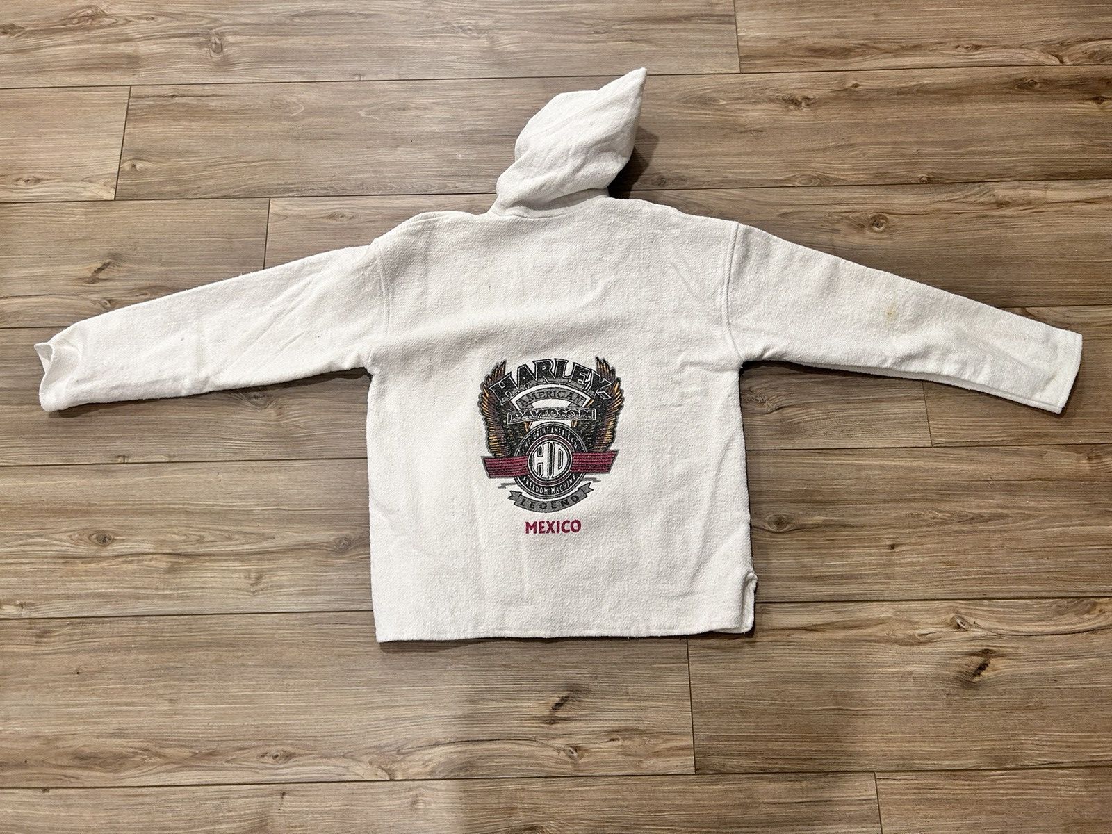 Vintage White Harley Davidson Baja hoodie Size US L / EU 52-54 / 3 - 2 Thumbnail