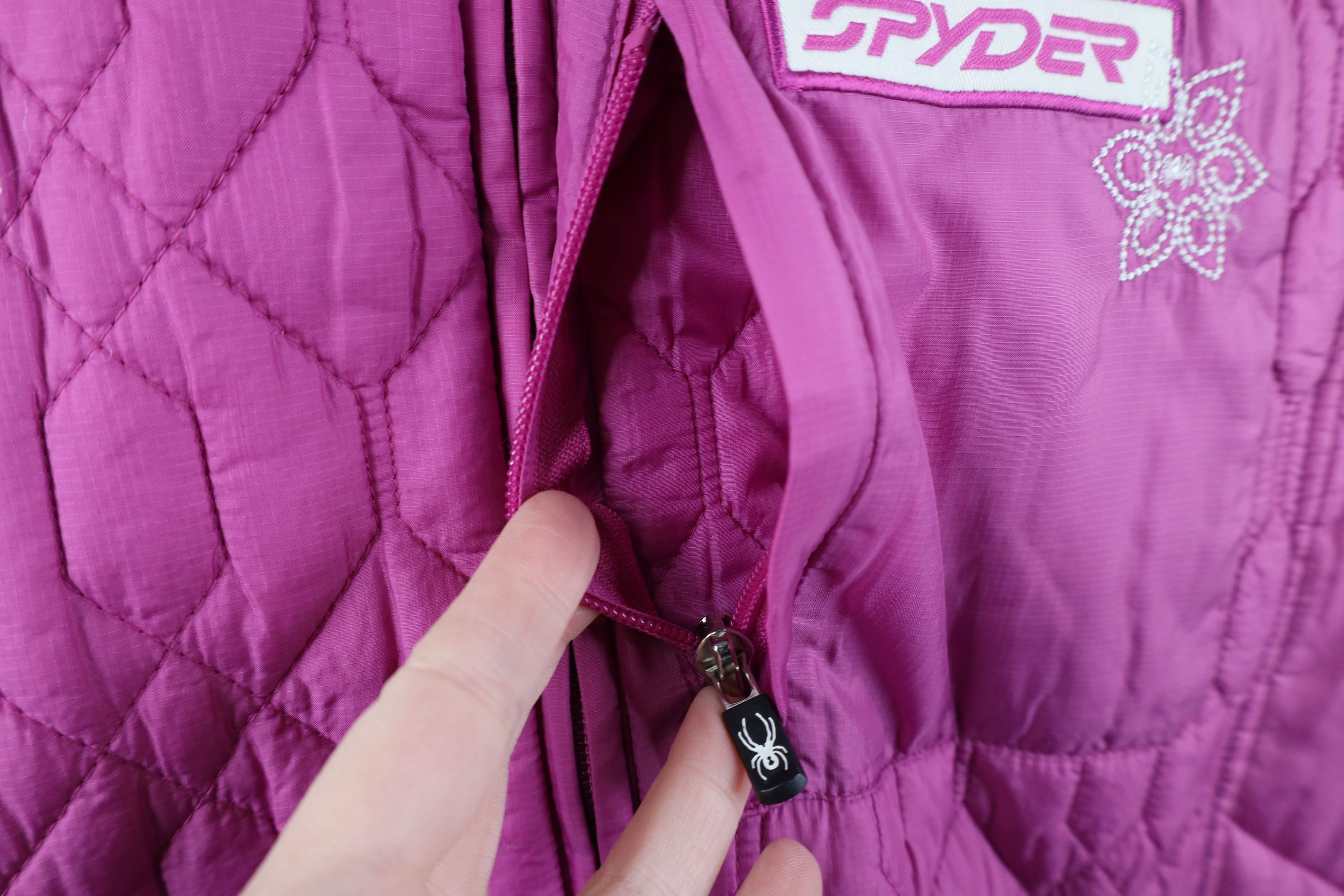 Spyder Vintage Spyder Flower Quilted Full Zip Puffer Vest Jacket Size XL / US 12-14 / IT 48-50 - 7 Thumbnail