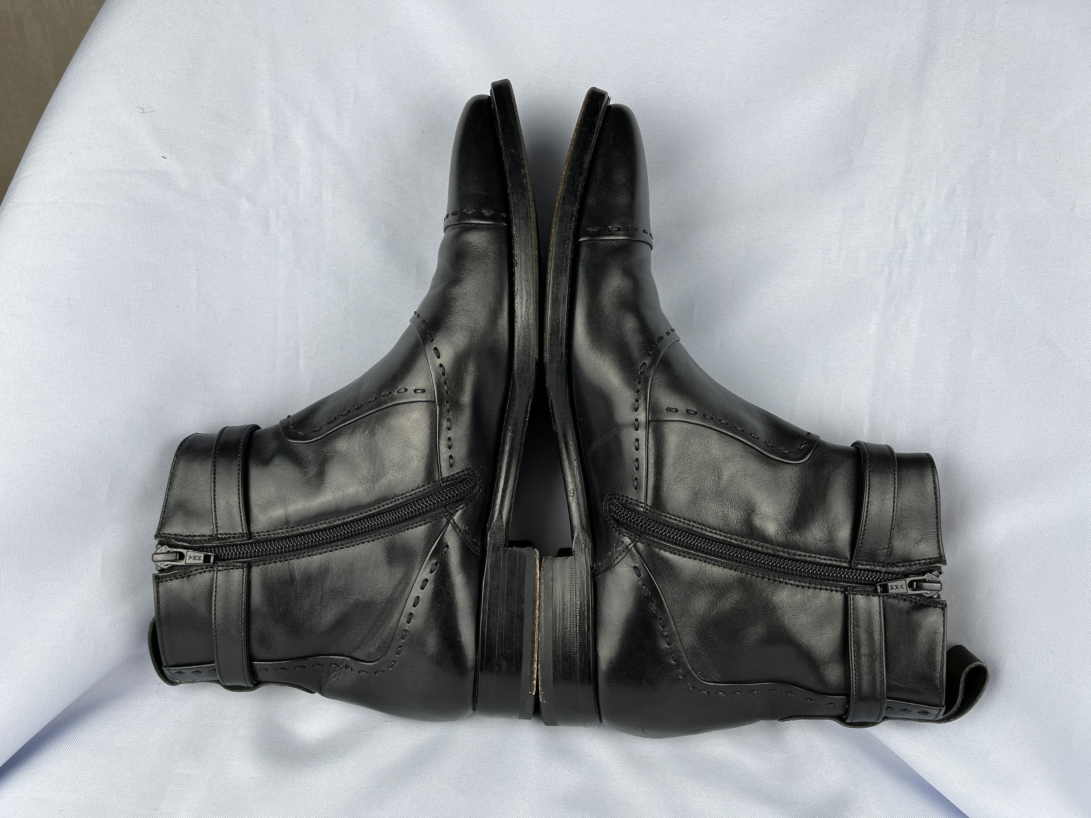 Leather Cordwainer Leather Zip Belt Boots Size US 7 / EU 40 - 8 Thumbnail