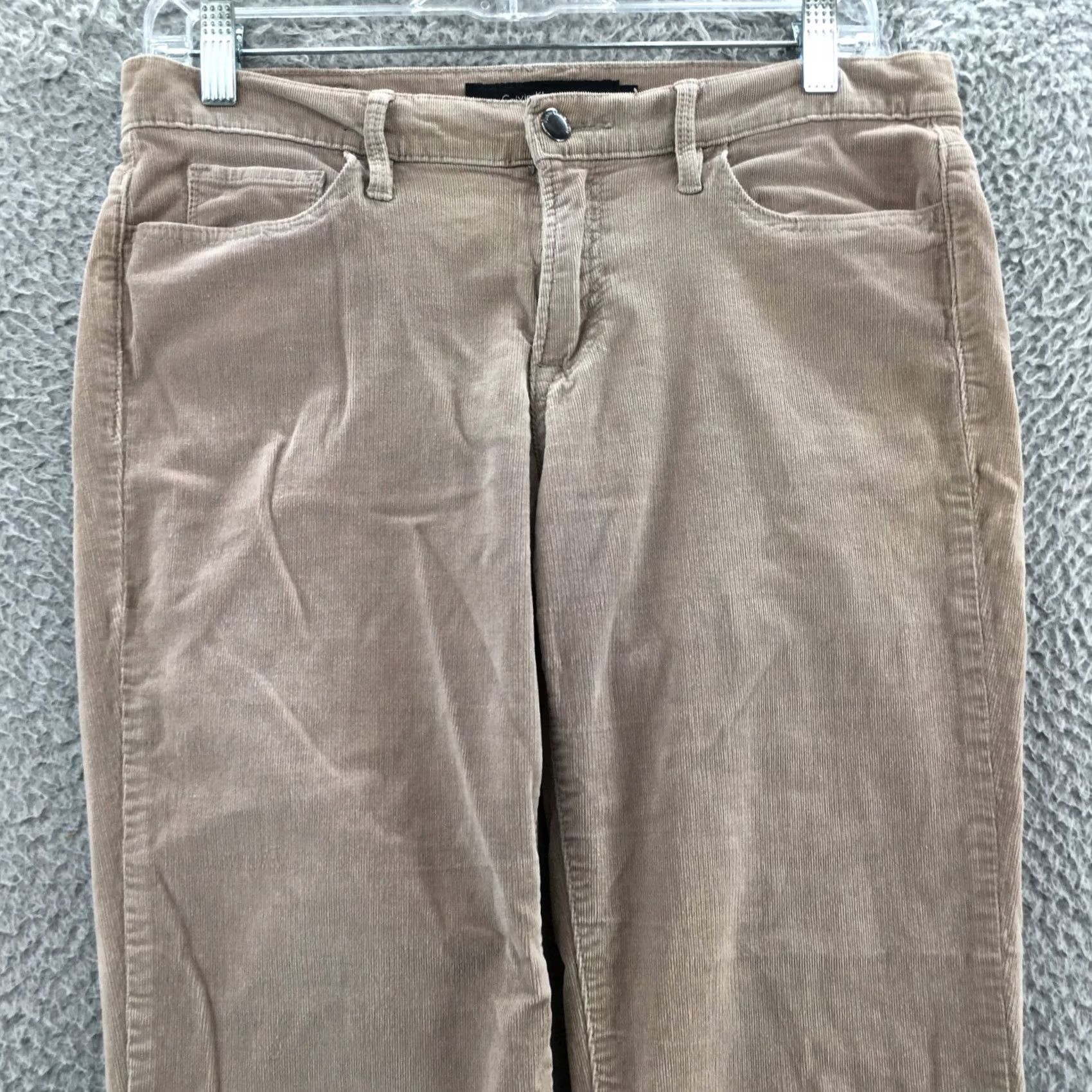 Calvin Klein Calvin Klein Corduroy Straight Pants Womens 8x30 Beige Mid Rise Casual Size 30" / US 8 / IT 44 - 2 Thumbnail