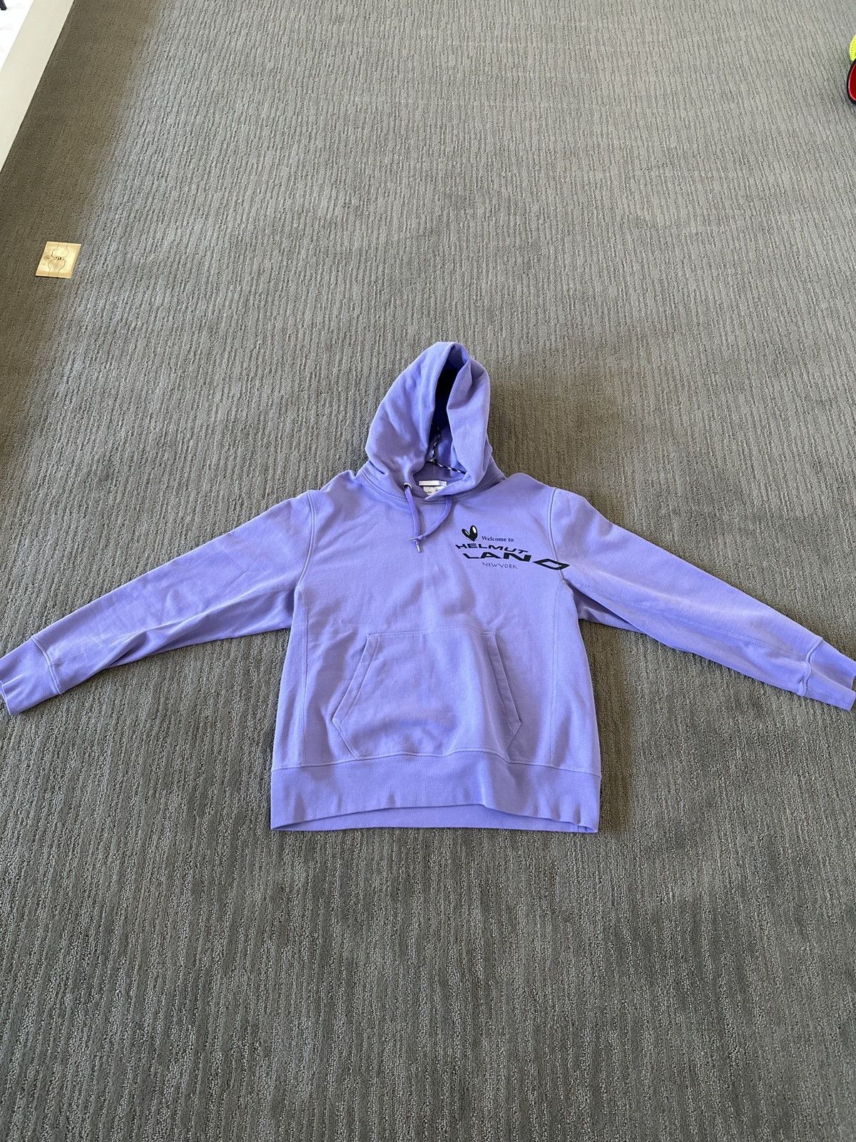 image of Helmut Lang Helmut Land Hoodie in Purple, Men's (Size 2XL)