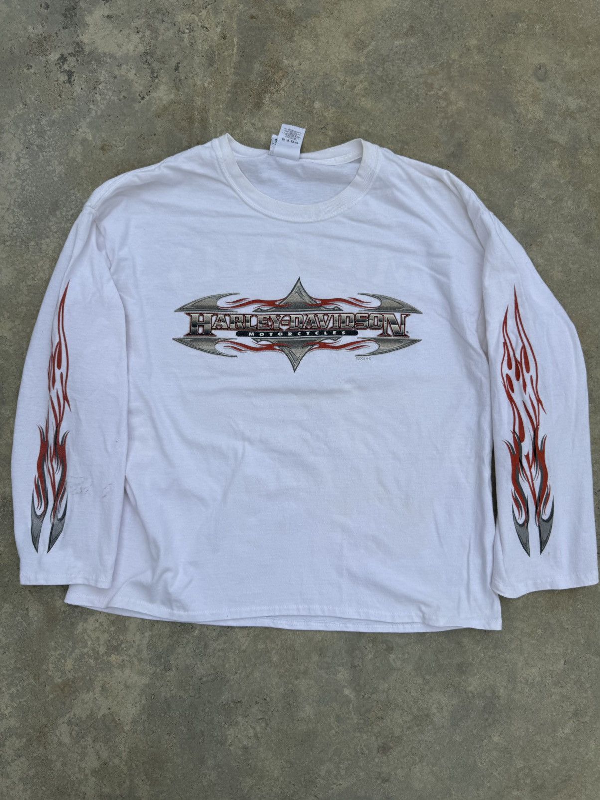 Harley Davidson Harley Davidson Flame Spiderweb Longsleeve Vintage Size US L / EU 52-54 / 3 - 1 Thumbnail