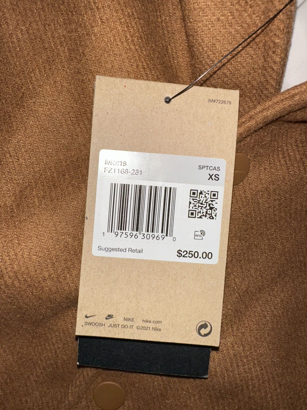 Nike Nike Air Varsity Jacket Wool Leather Tan Brown Size X Small Size US XS / EU 42 / 0 - 6 Thumbnail