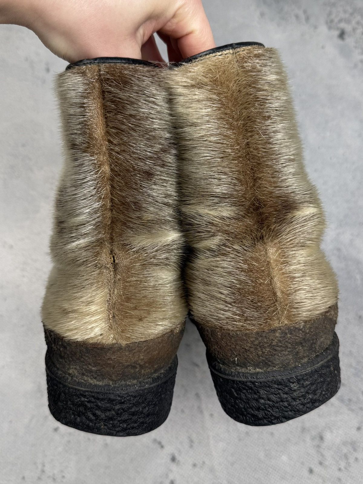 Japanese Brand Vintage Seal Fur Winter Boots Island Arctic Shearling Rare Size US 7.5 / IT 37.5 - 5 Thumbnail