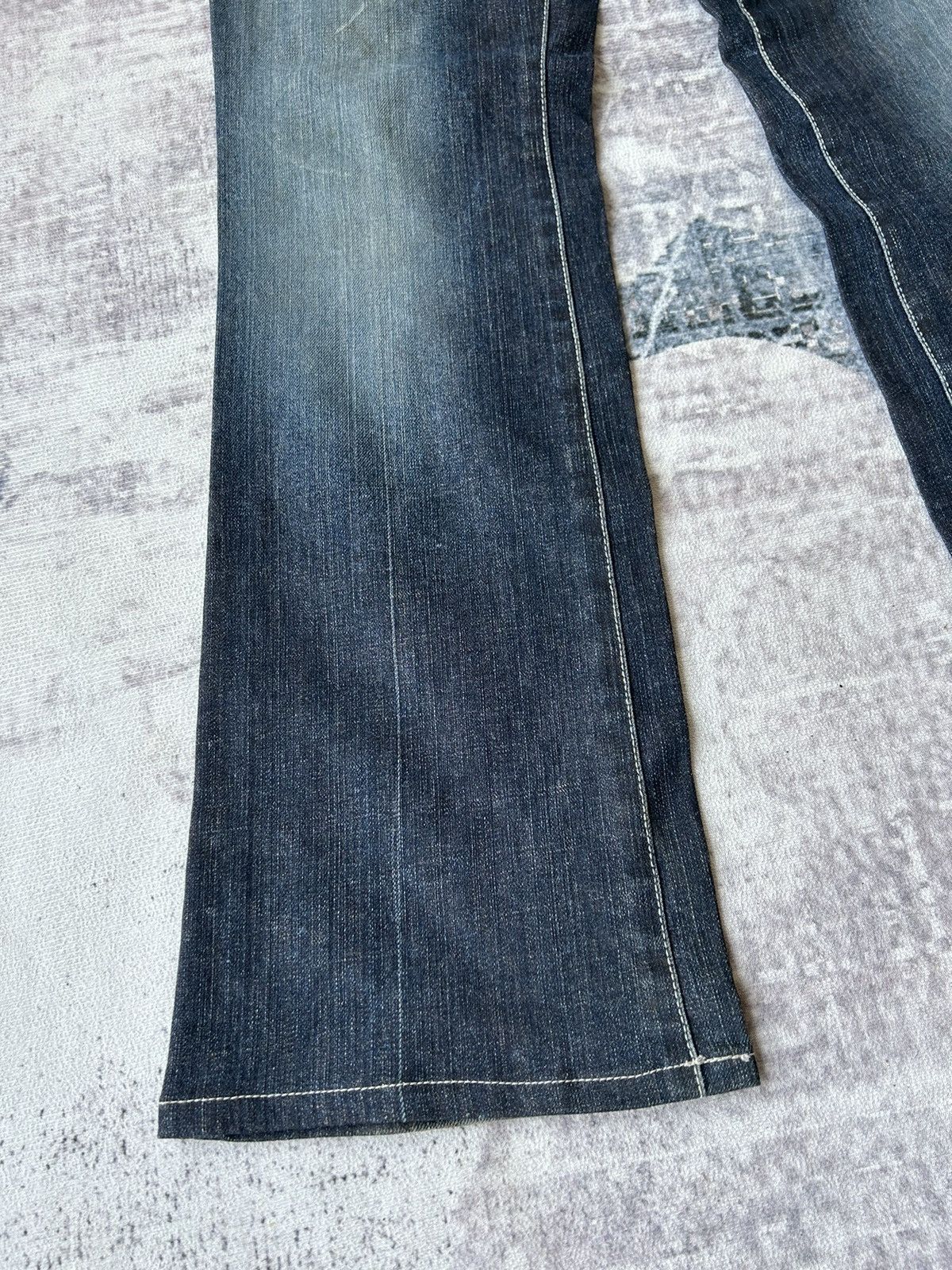 If Six Was Nine Tornado Mart Flared Blue Denim Jeans Size US 31 - 9 Thumbnail