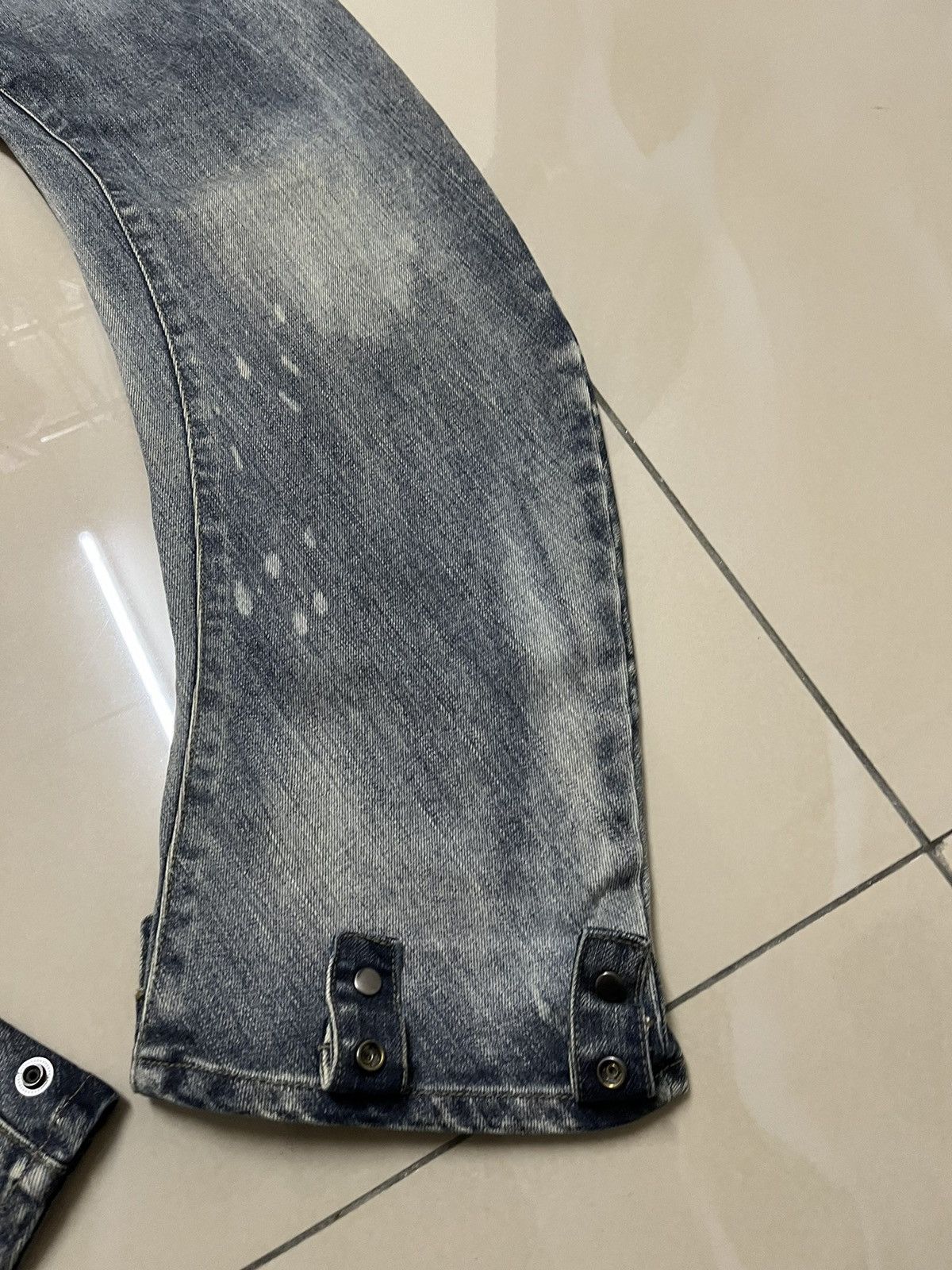 PPFM PPFM J spiral cut bondage curved punk style denim Size US 33 - 16 Thumbnail