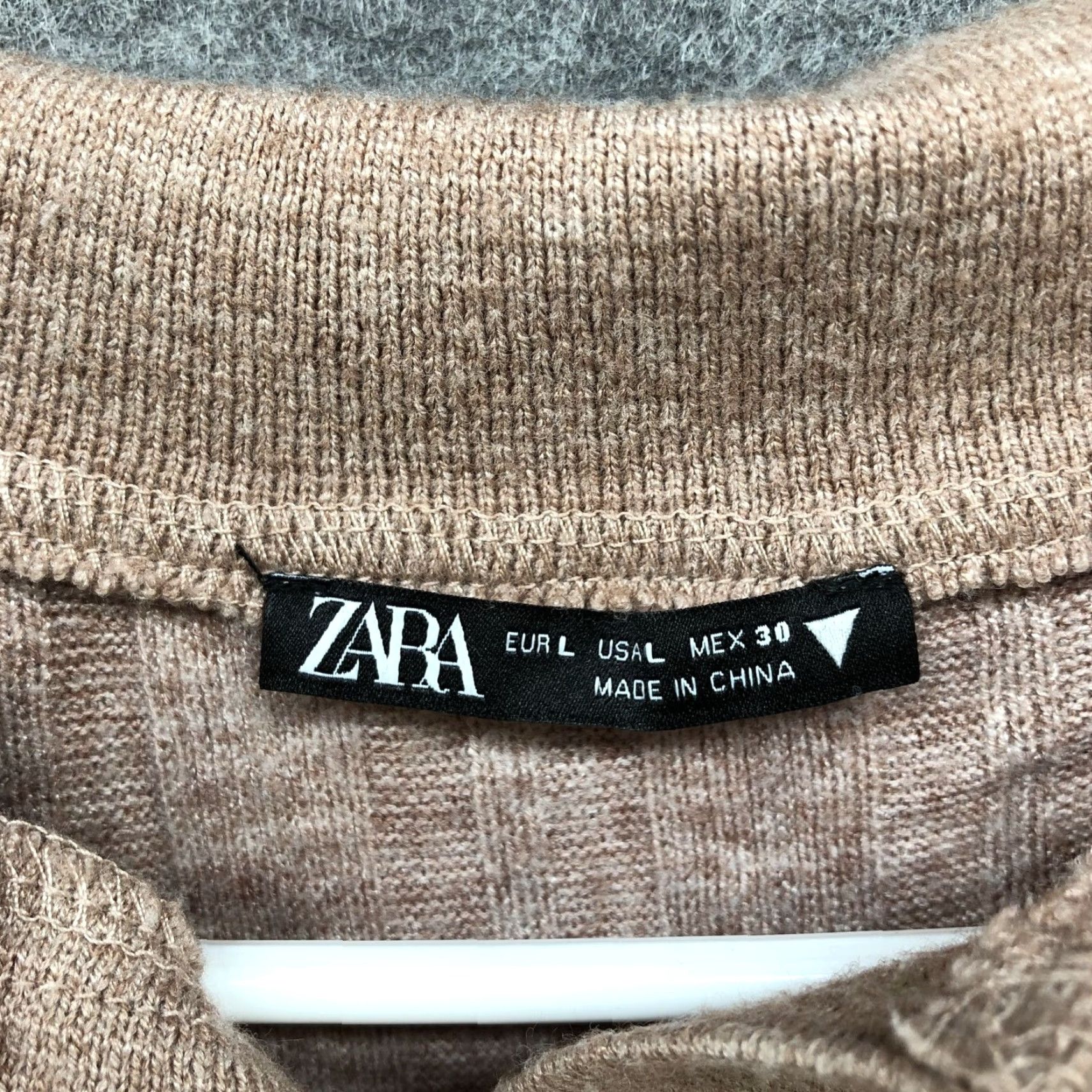 Zara Zara Lightweight Polo Sweater Womens L Light Brown Collared Ribbed Soft Knit Pullover Casual Fall Winter Women's L Brown Lightweight Polo Sweater Zara Size L / US 10 / IT 46 - 5 Thumbnail