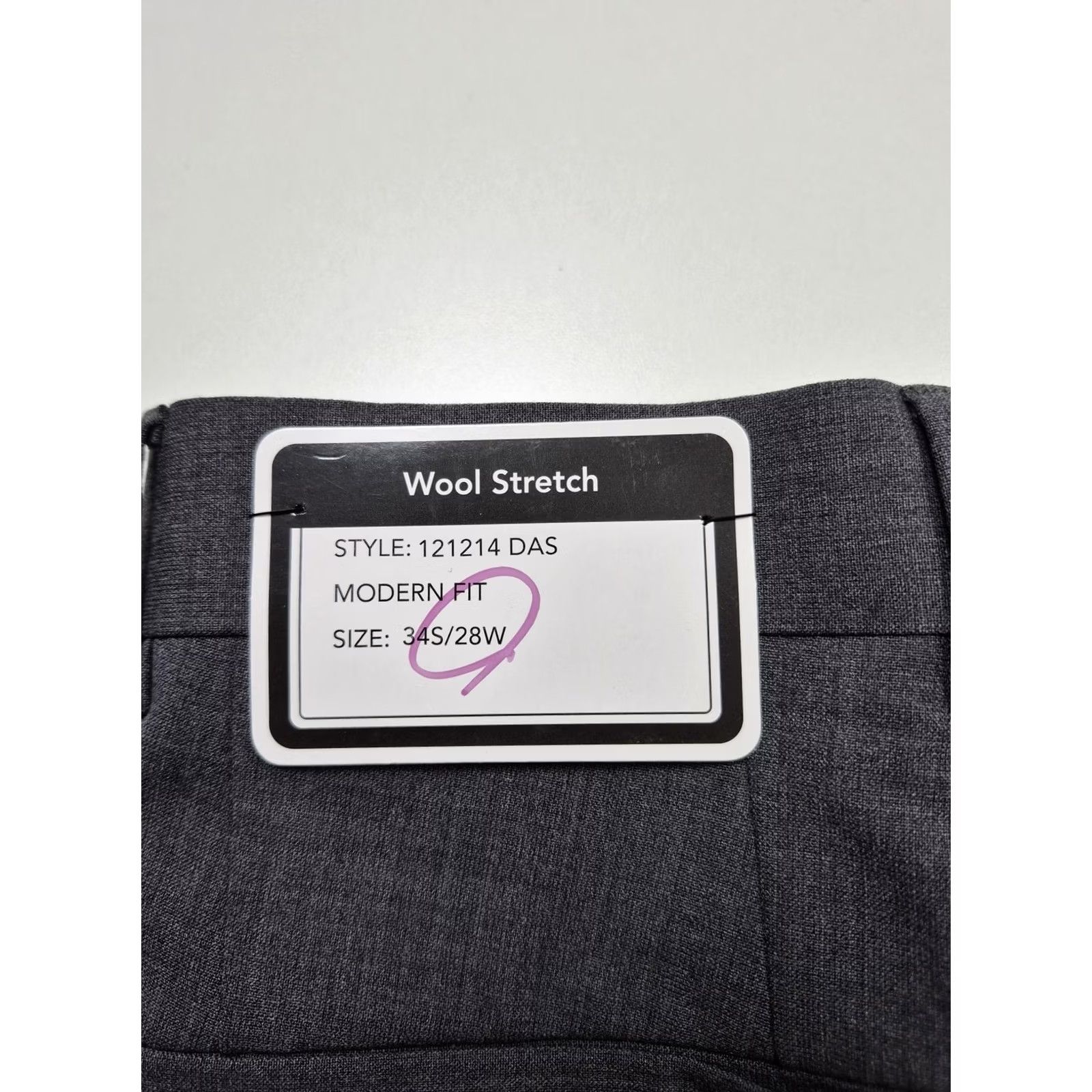 Vintage Giles & Jasper Dress Pants Mens 28x34 Gray Wool Stretch Flat Front Unhemmed NWT Size US 28 / EU 44 - 4 Thumbnail