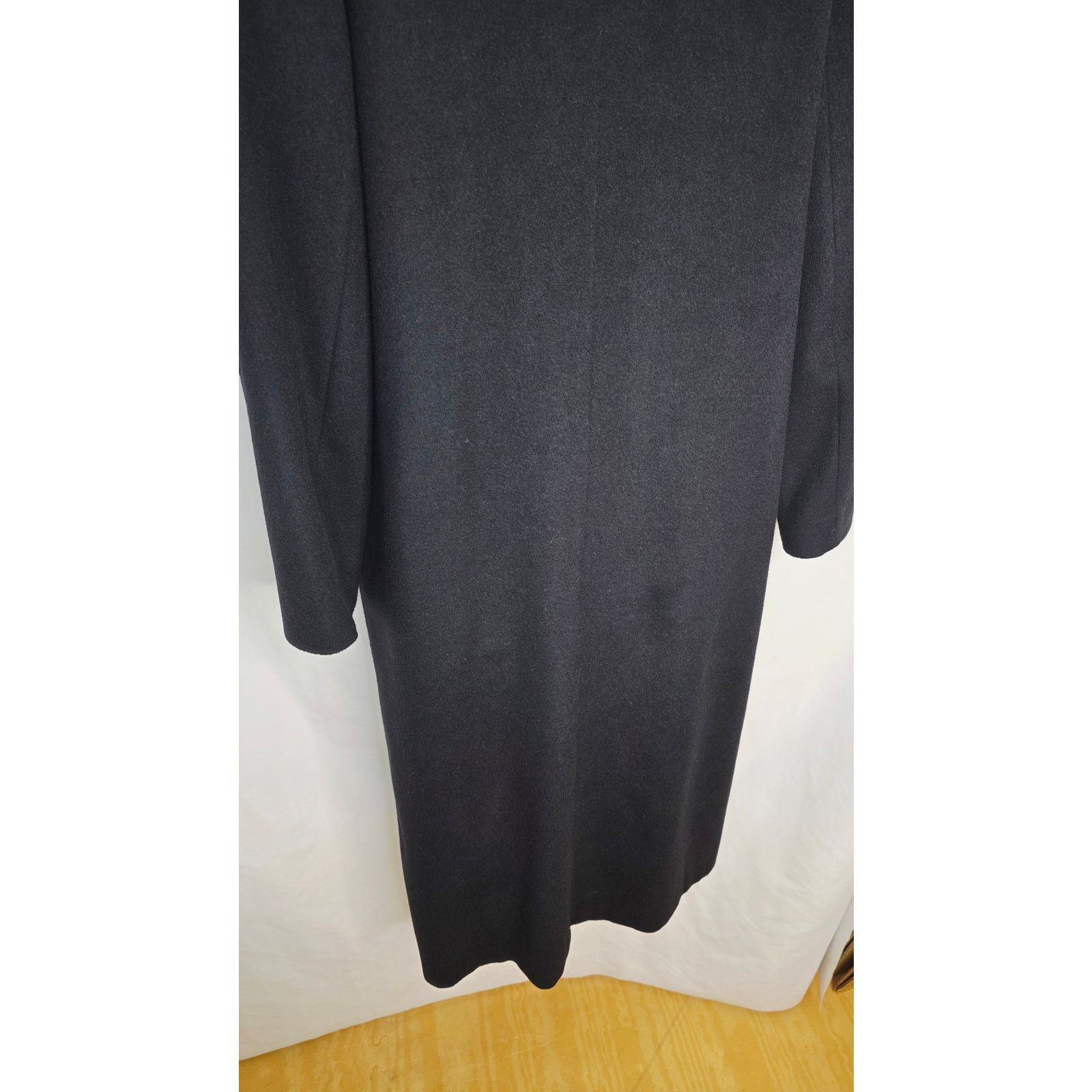 Other Riel Coat Company Black Wool Cashmere Blend Long Coat Size M / US 6-8 / IT 42-44 - 10 Thumbnail