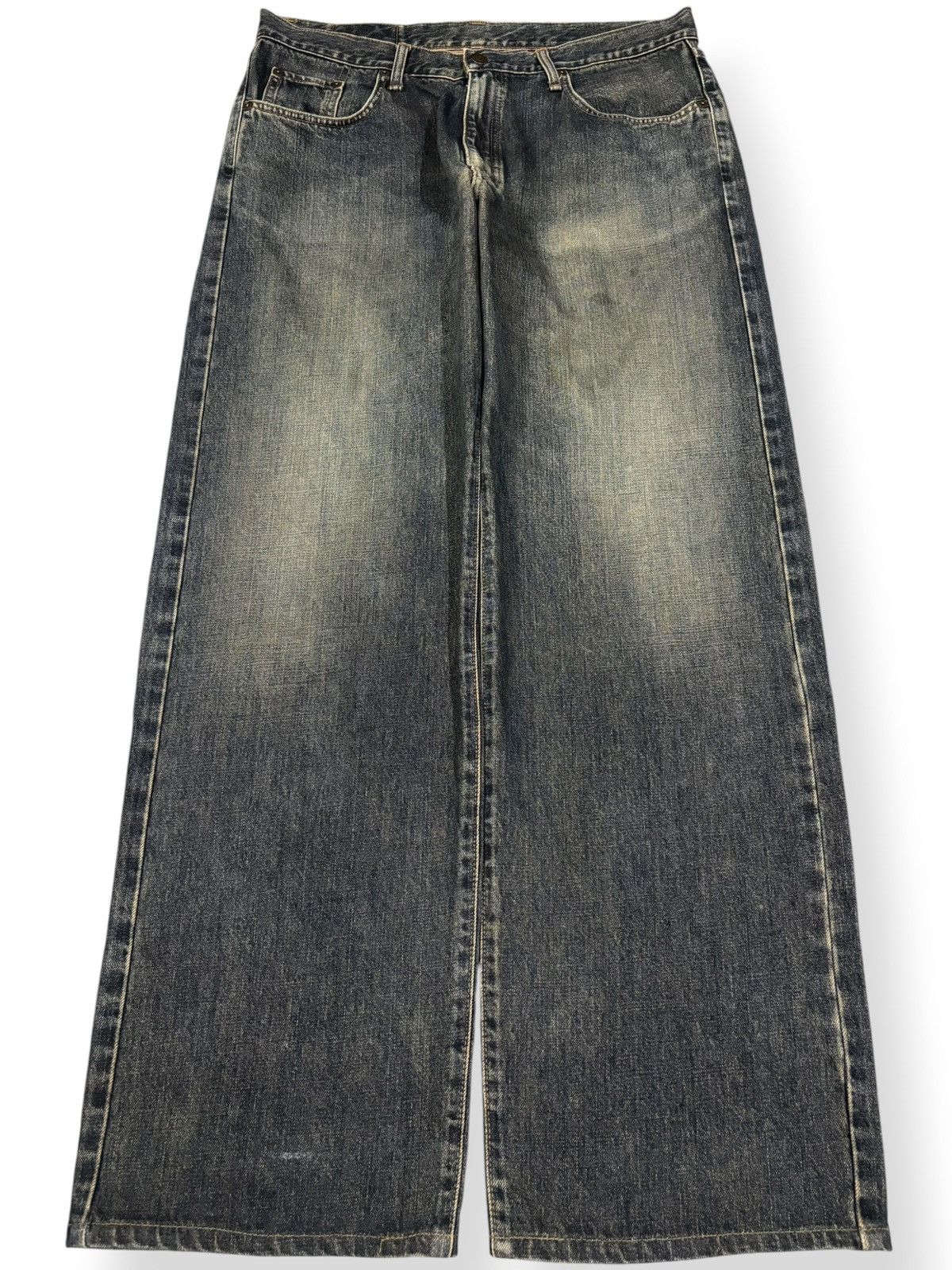 Edwin Vintage Y2K Edwin 405 Indigo Mud Wash Baggy Distressed Jeans Size US 36 / EU 52 - 1 Thumbnail