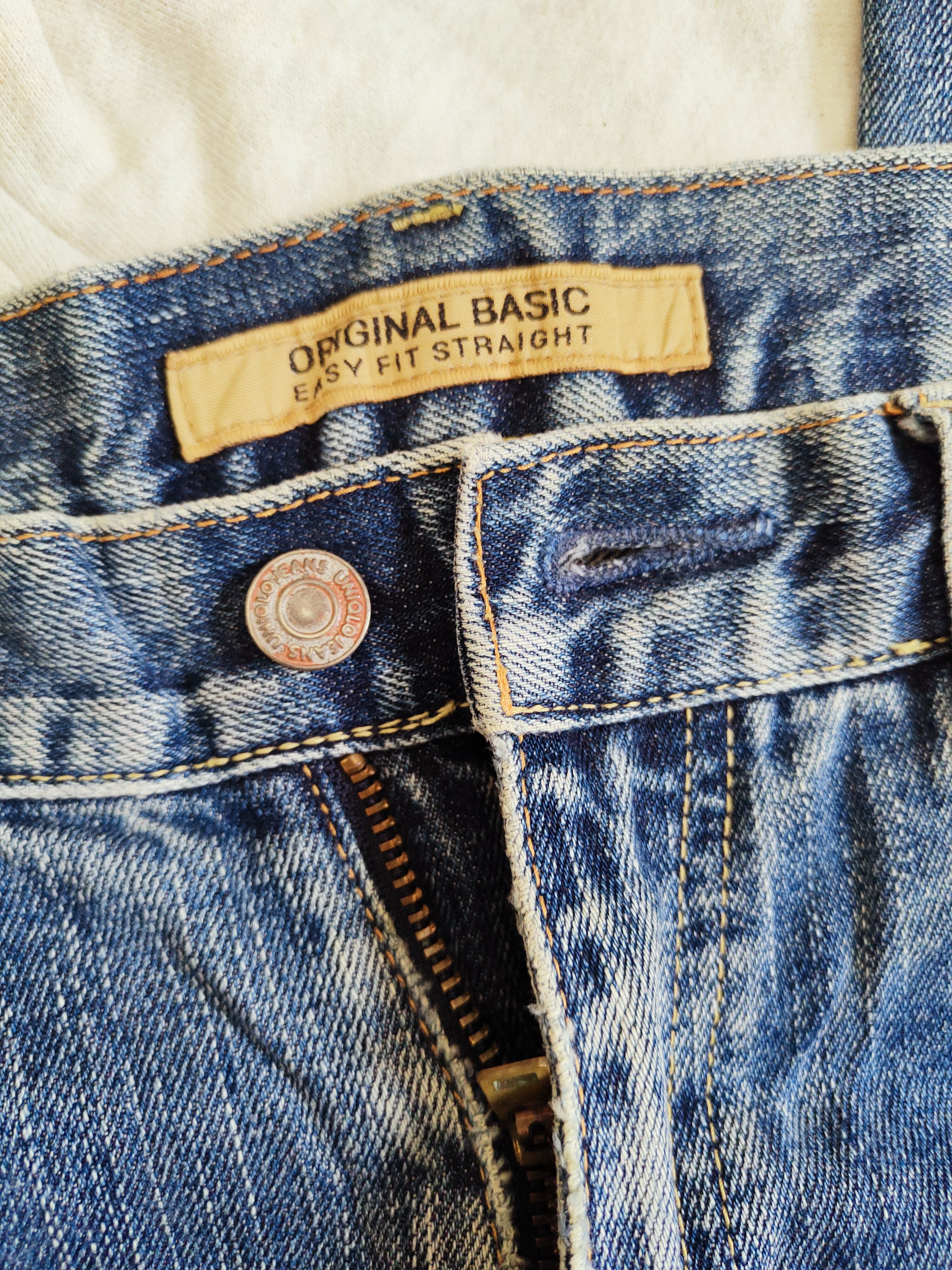 Japanese Brand Uniqlo Blue Distressed Ripped vintage denim Jeans #S2499 Size US 30 / EU 46 - 14 Thumbnail