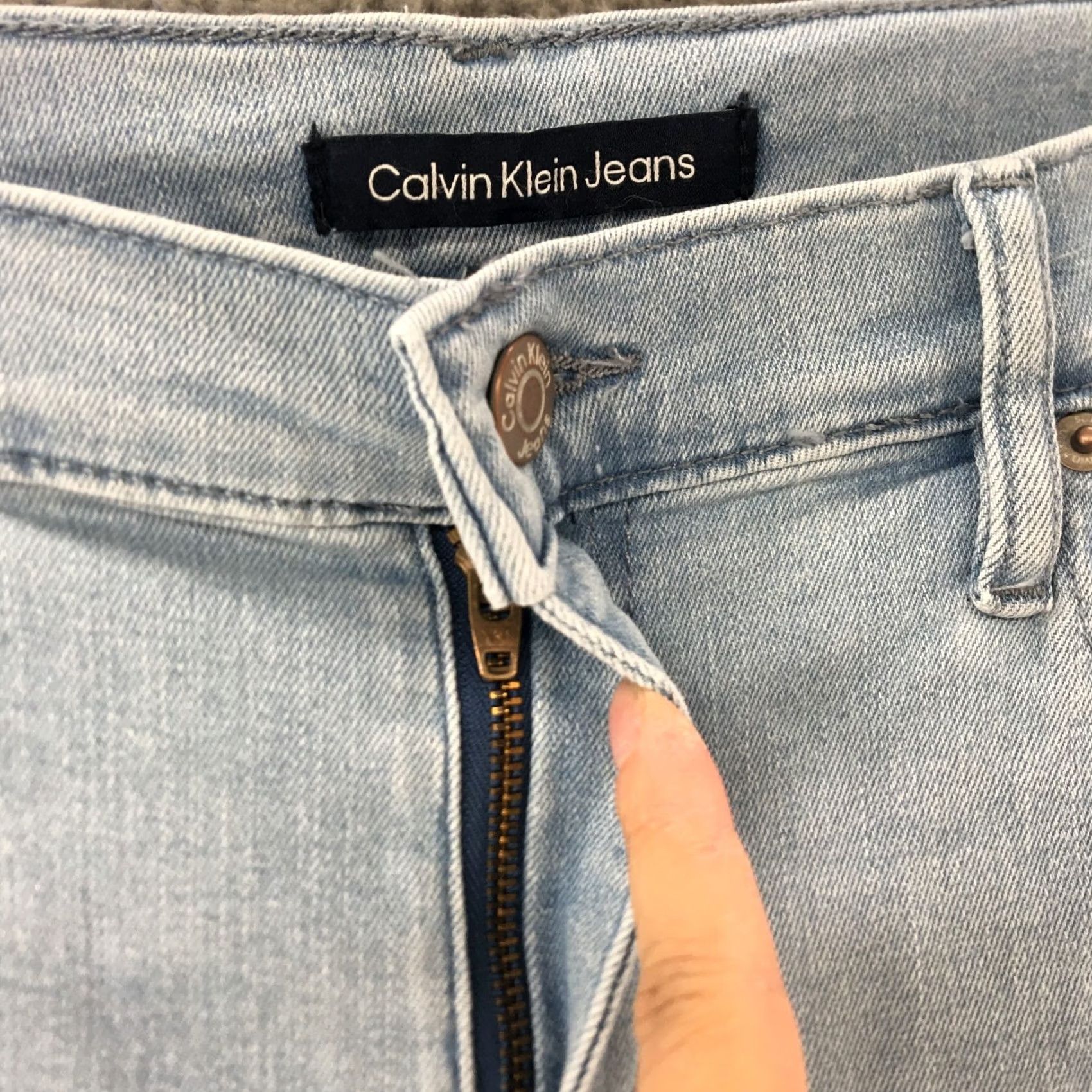 Calvin Klein Calvin Klein Jeans Skinny Jeans Womens 16 Blue Denim Mid Rise Zip Fly Size 38" / US 16 / IT 52 - 4 Thumbnail