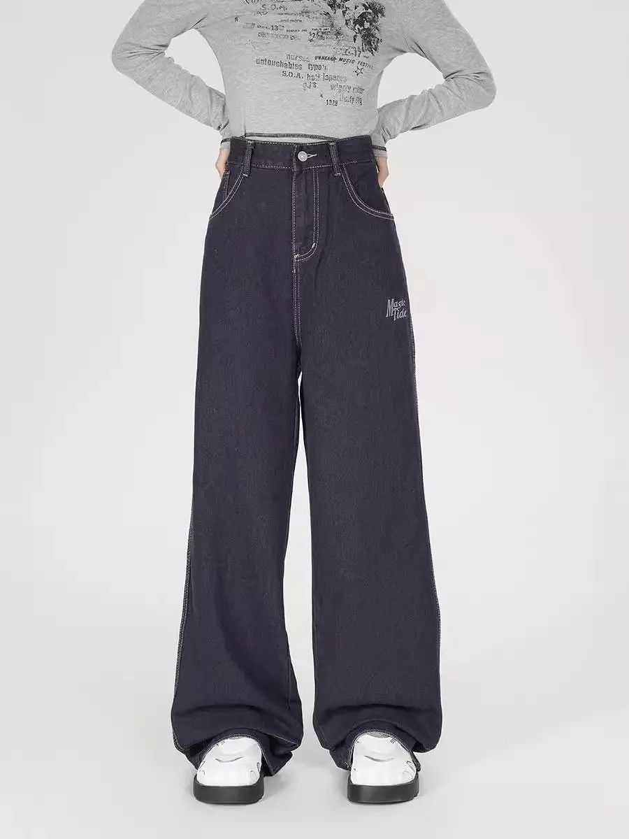 Japanese Brand × Jean Retro loose checkered patchwork jeans Size US 32 / EU 48 - 4 Thumbnail