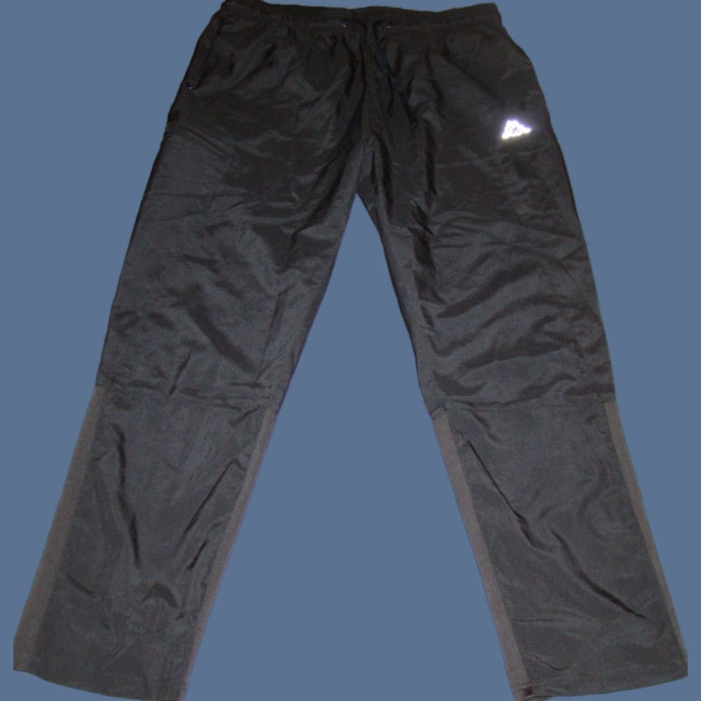 Kappa Kappa Hydroway Mens 2XL Track Elastic Drawstring Reflective Black Pants Size US 39 - 1 Thumbnail