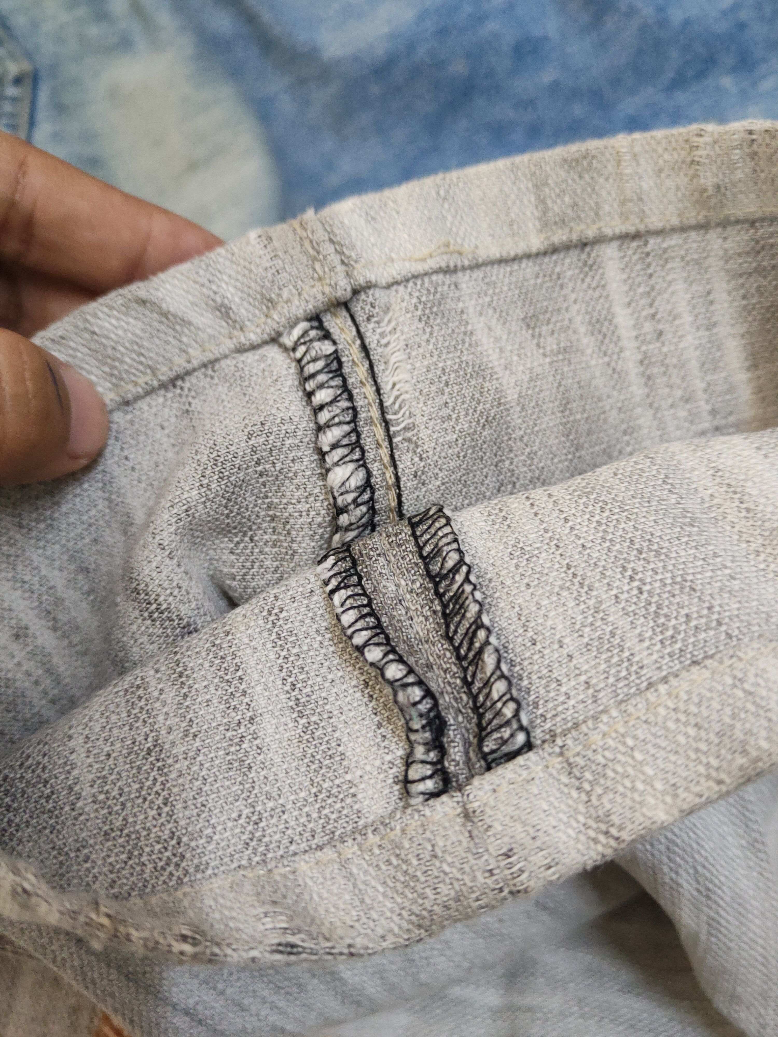 Japanese Brand Wild Khakis Gray Distressed Ripped denim Jeans #W1708 Size US 32 / EU 48 - 12 Thumbnail