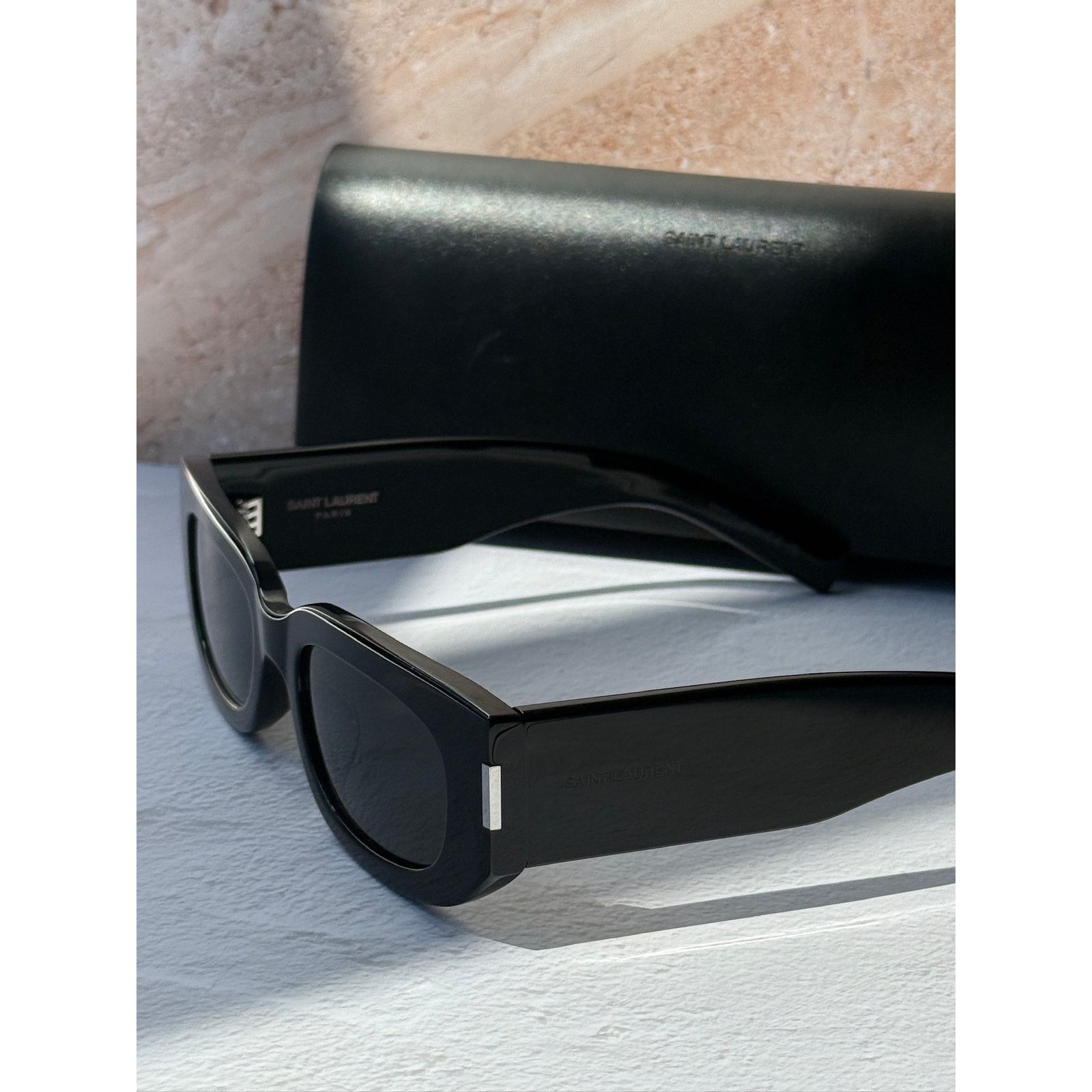Saint Laurent Paris NEW Saint Laurent SL697 Unisex Sunglasses in Black Size ONE SIZE - 5 Thumbnail