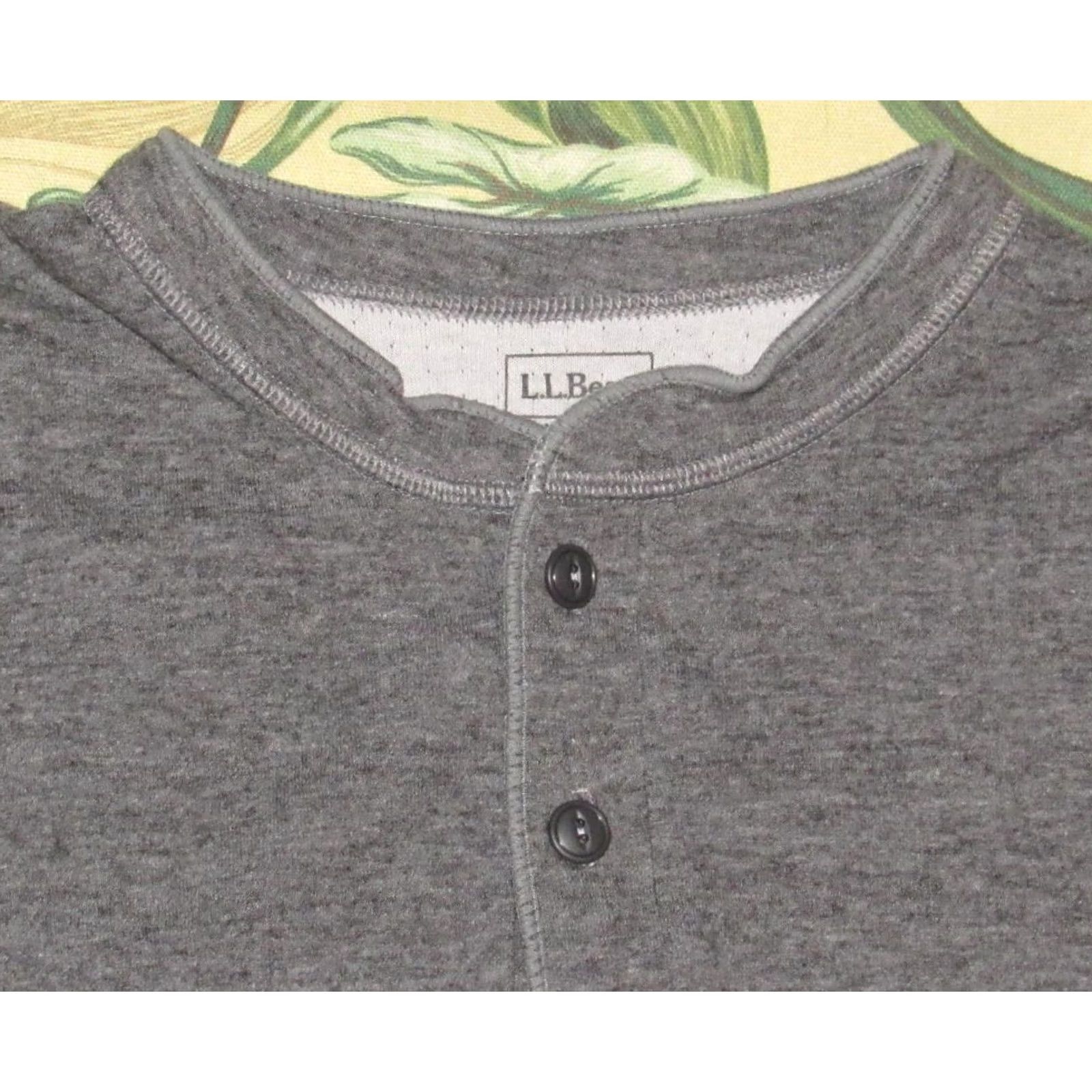 Vintage LL BEAN Grey Wool Blend Long Sleeve River Drivers Henley Shirt Large Size US L / EU 52-54 / 3 - 2 Thumbnail