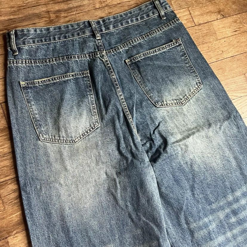 Jean Baggy Wide Leg Blue Denim Jeans 👖‼️ Size US 32 / EU 48 - 5 Thumbnail