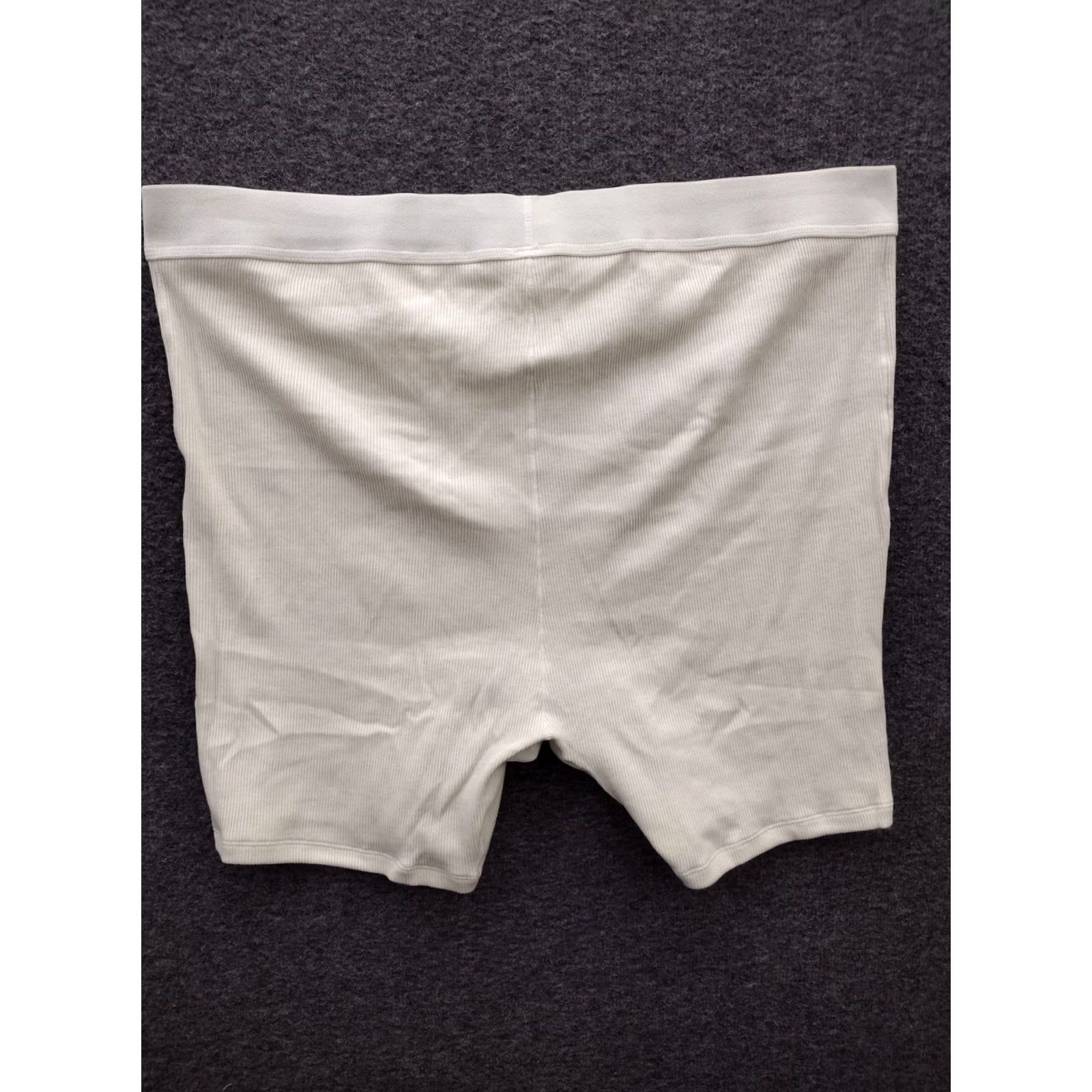 SKIMS SKIMS Women's High Rise Stretch Boxer Shorts Bone 3X Size 40" / US 18 - 2 Thumbnail
