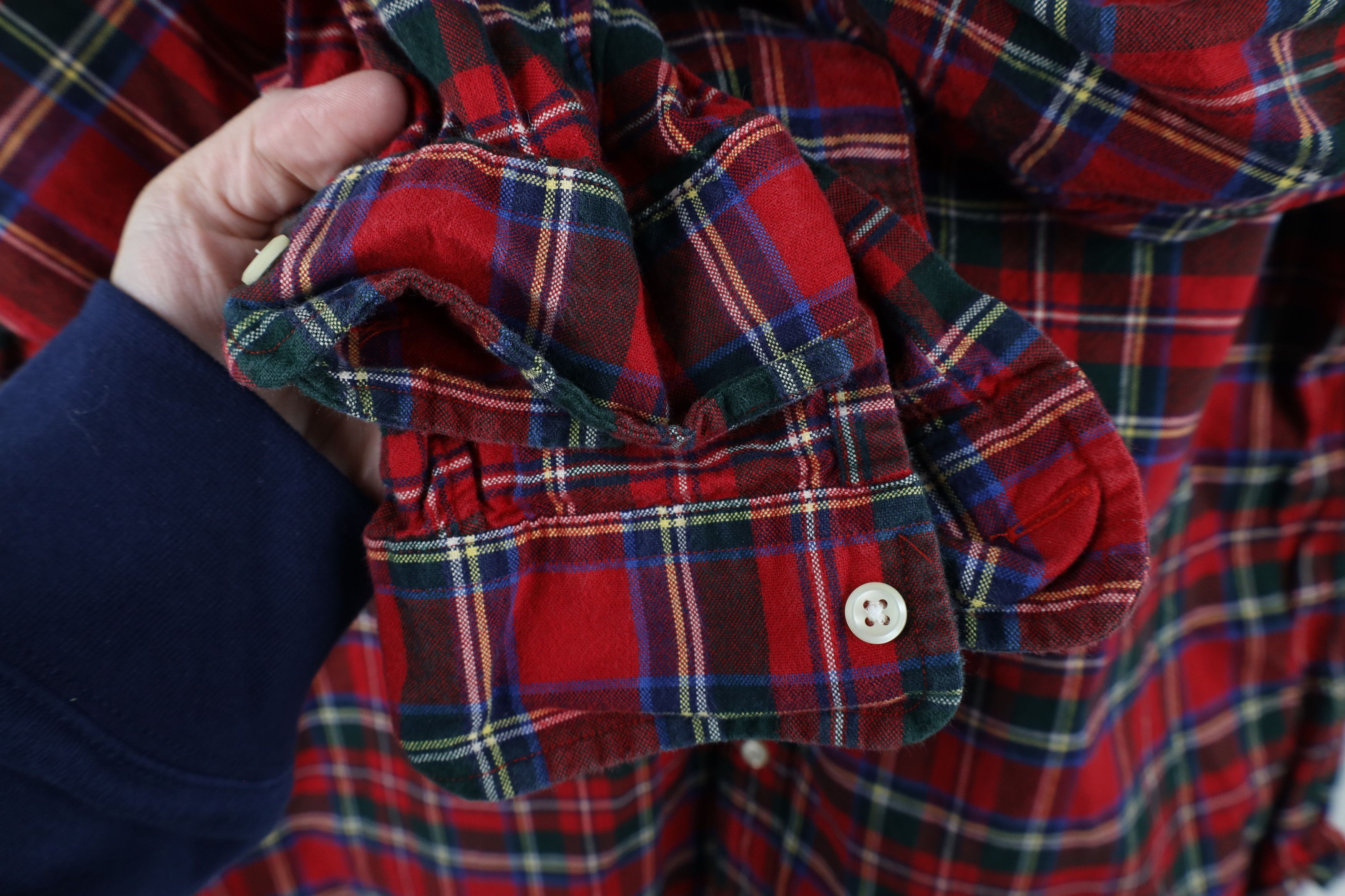 Ralph Lauren × Vintage Vintage Ralph Lauren Fit Collared Button Down Shirt Plaid Size US XL / EU 56 / 4 - 5 Thumbnail