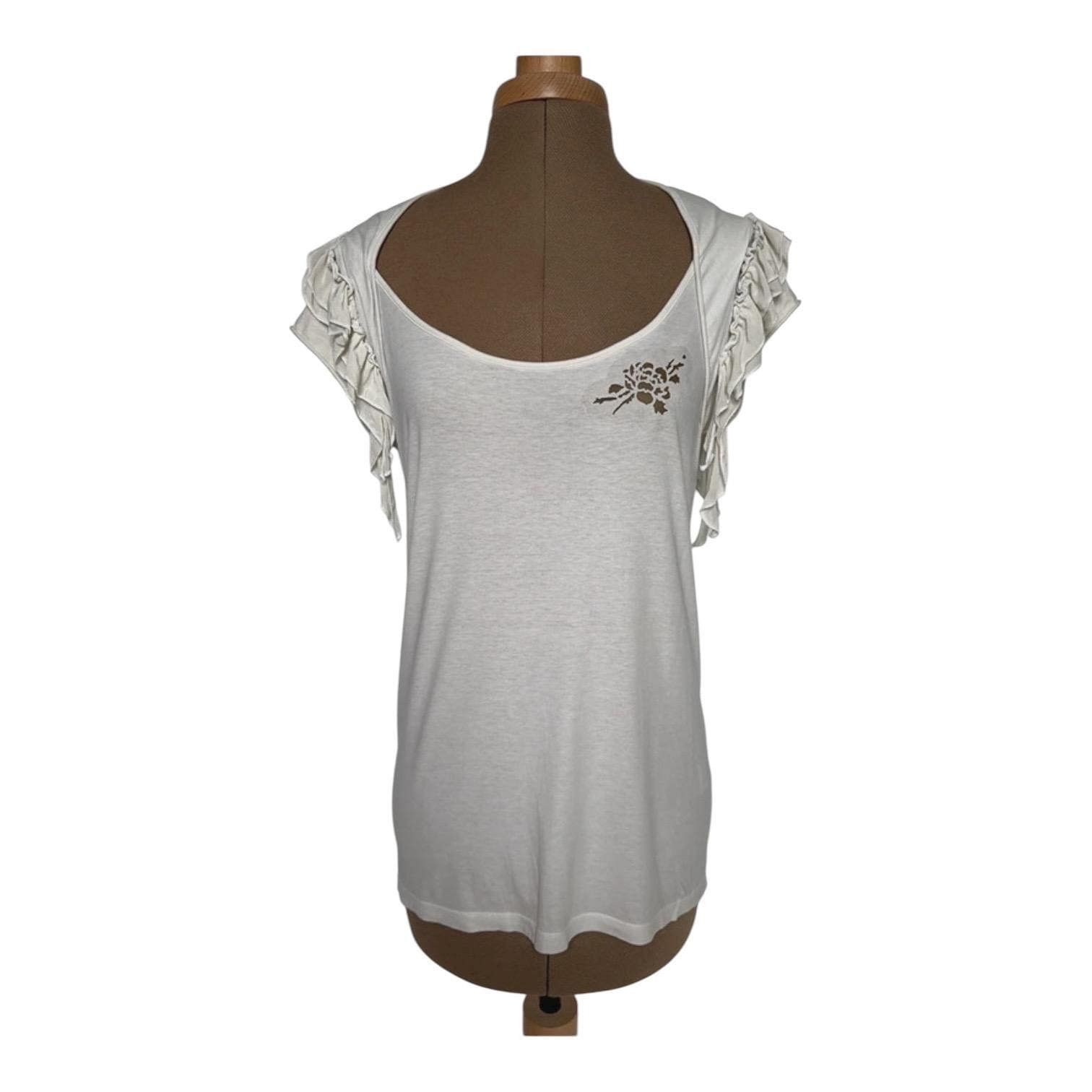 Cop Copine The Cop Copine Cutout Frilly Tee Size ONE SIZE - 1 Thumbnail