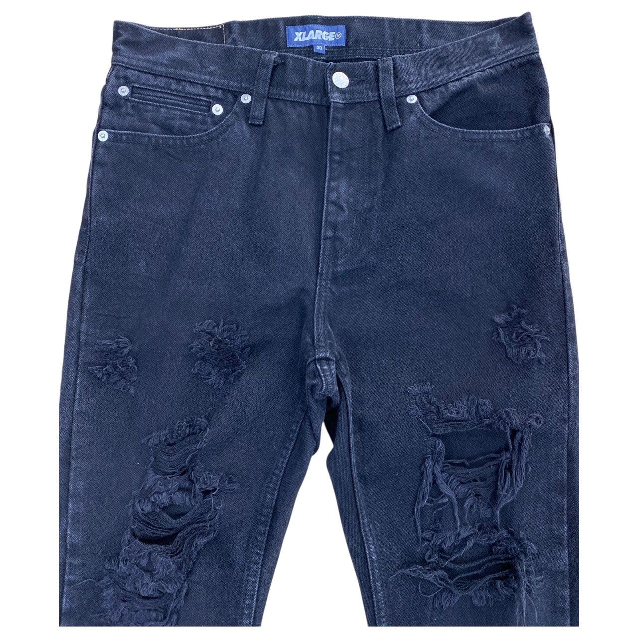 Xlarge Black Japanese X-Large Distress Style Jeans Size US 31 - 2 Thumbnail