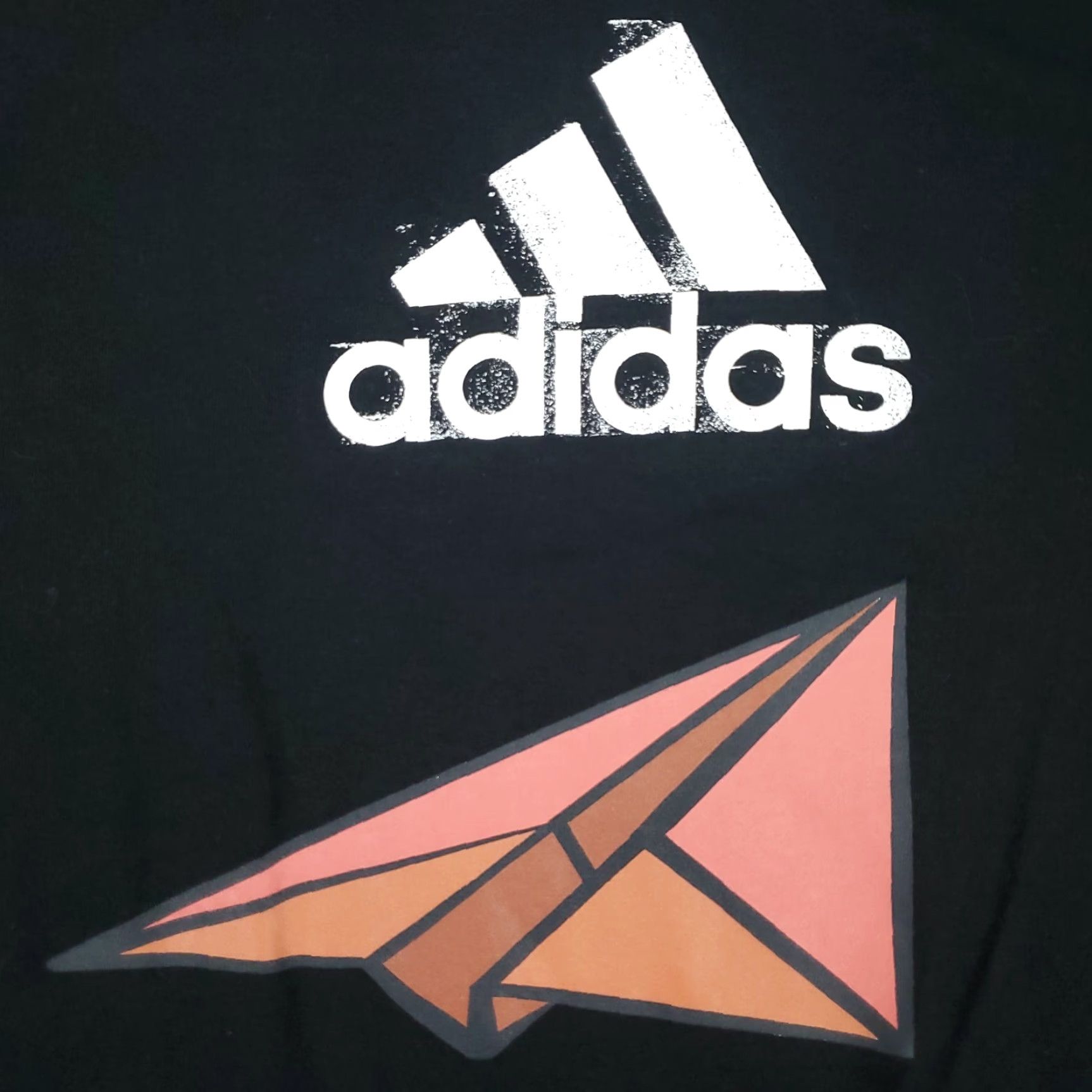 Adidas Adidas Paper Airplane Black Graphic Amplifier T-Shirt Adult Mens Size Small Shirt Black 90s Sports Crew Neck Short Sleeve Cotton Logo Size US S / EU 44-46 / 1 - 4 Thumbnail