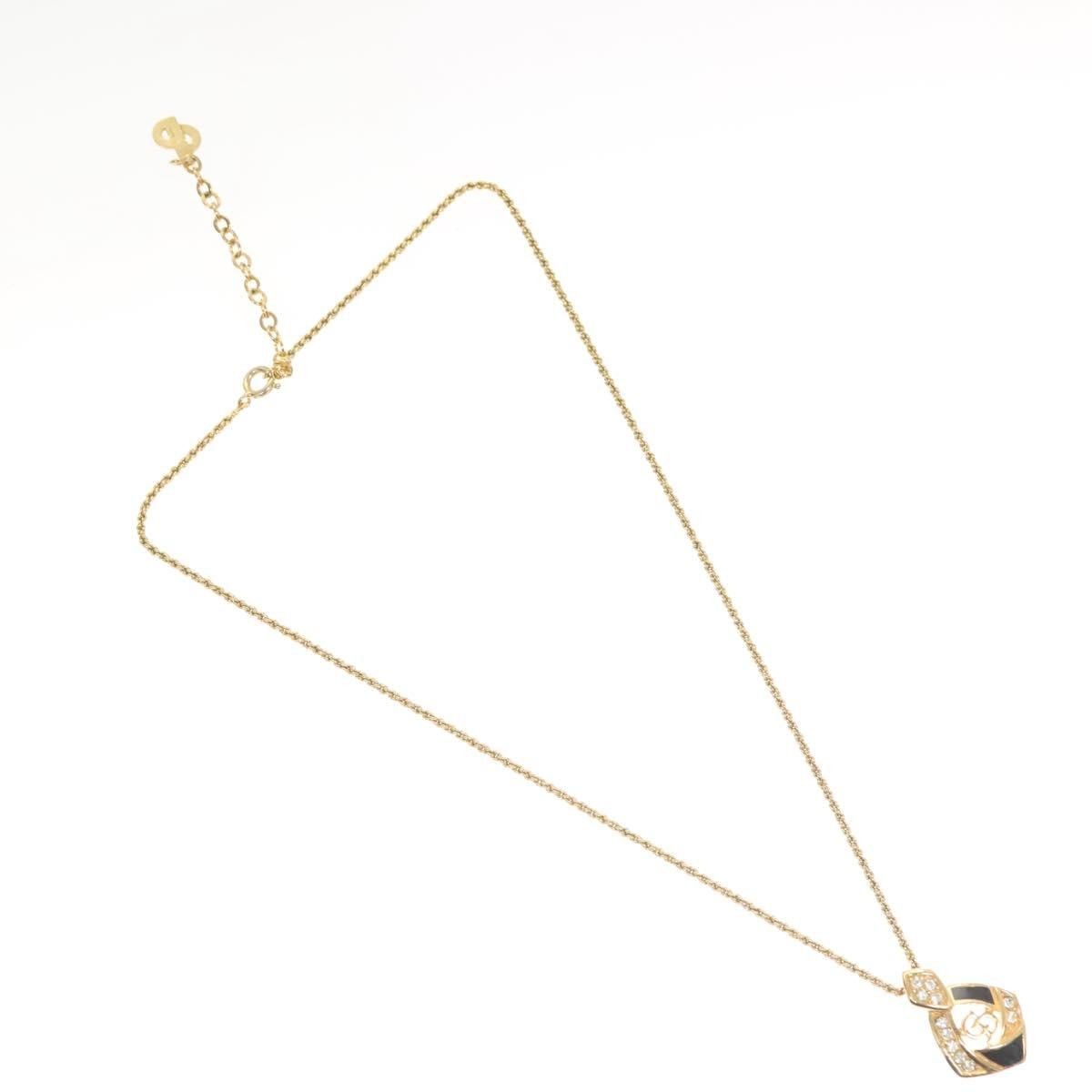 Dior Christian Dior CD Pendant Necklace Metal and Crystals Size ONE SIZE - 1 Thumbnail