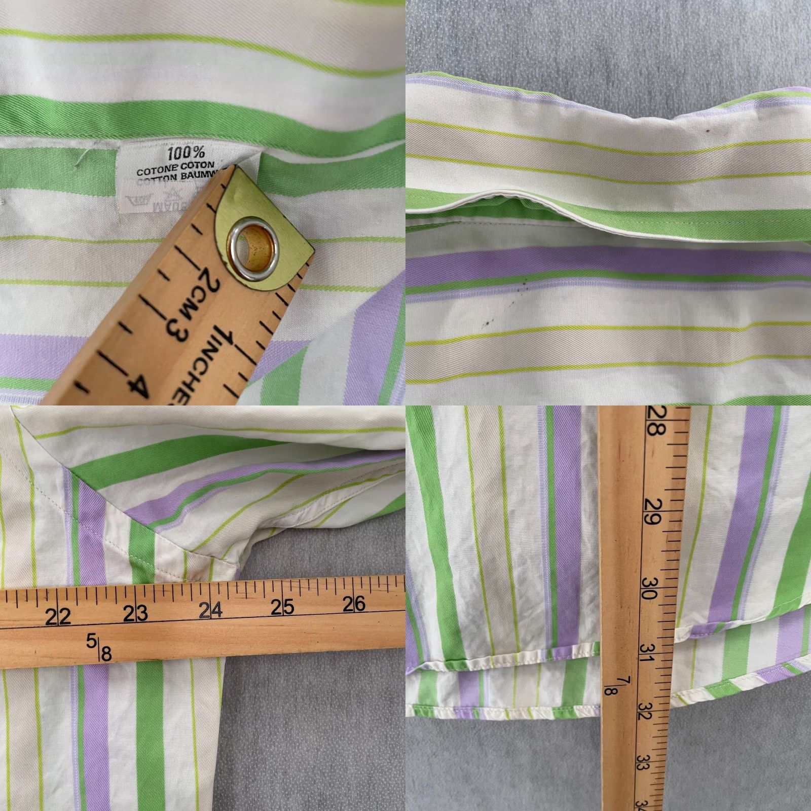 Etro Etro Shirt Adult 44 Striped Button Up Long Sleeve Made In Italy Designer Mens Size US XXL / EU 58 / 5 - 8 Thumbnail
