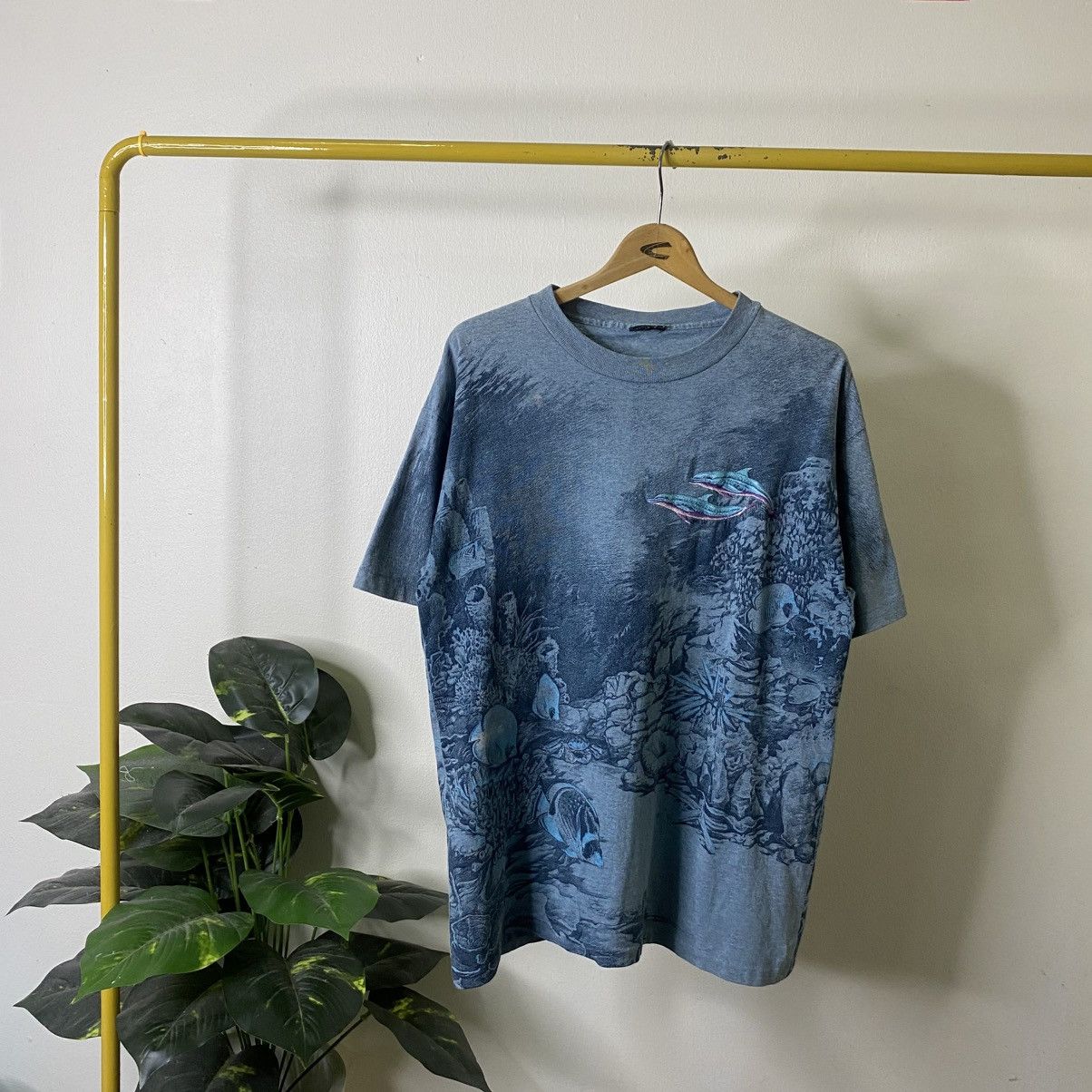 Habitat Vintage 1990s Marines Habitat AllOverPrint T Shirt Size US L / EU 52-54 / 3 - 1 Thumbnail