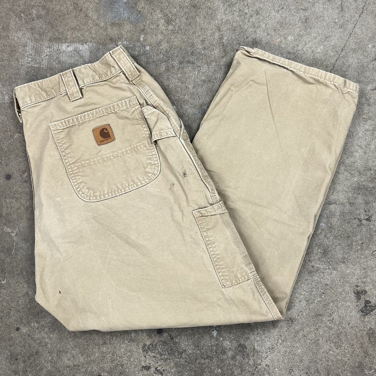 Carhartt × Vintage Tan Carhartt Carpenter Pants Size US 38 / EU 54 - 2 Thumbnail