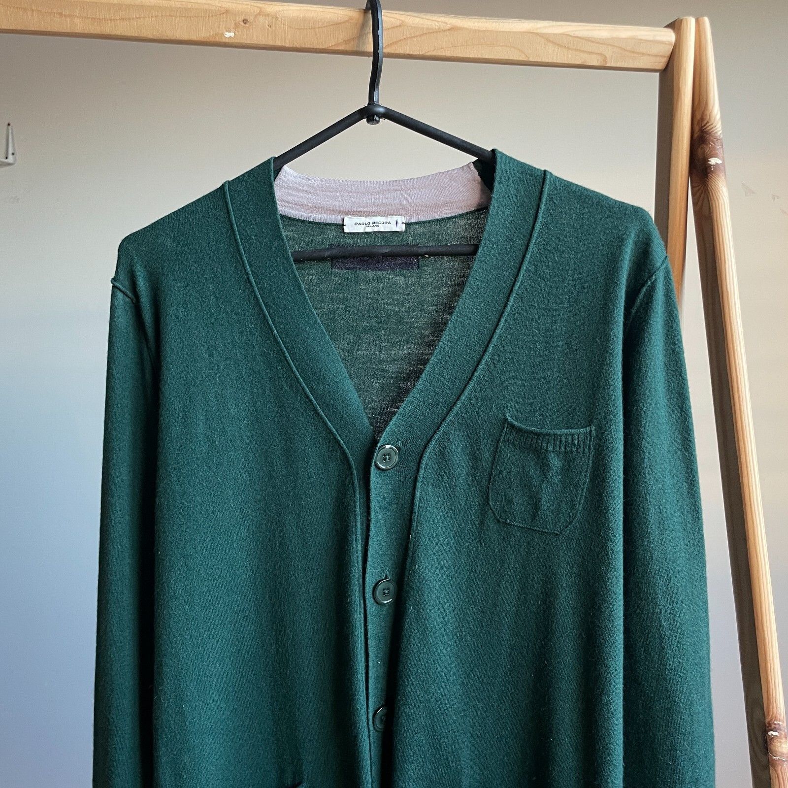 Paolo Pecora Paolo Pecora Wool Cardigan Size M Size US M / EU 48-50 / 2 - 3 Thumbnail