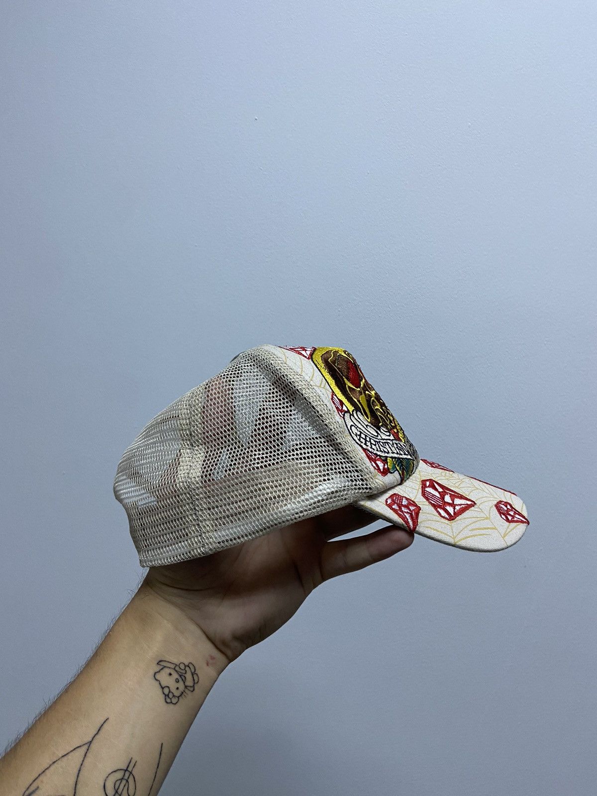 Ed Hardy × Vintage Ed Hardy Cap Vintage Skull Big Logo Embroidered Size ONE SIZE - 3 Thumbnail