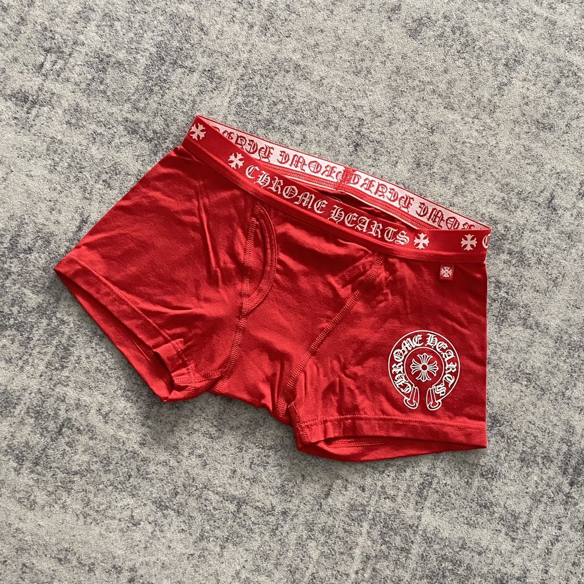 Pre-owned Chrome Hearts Boxer Brief Short Red