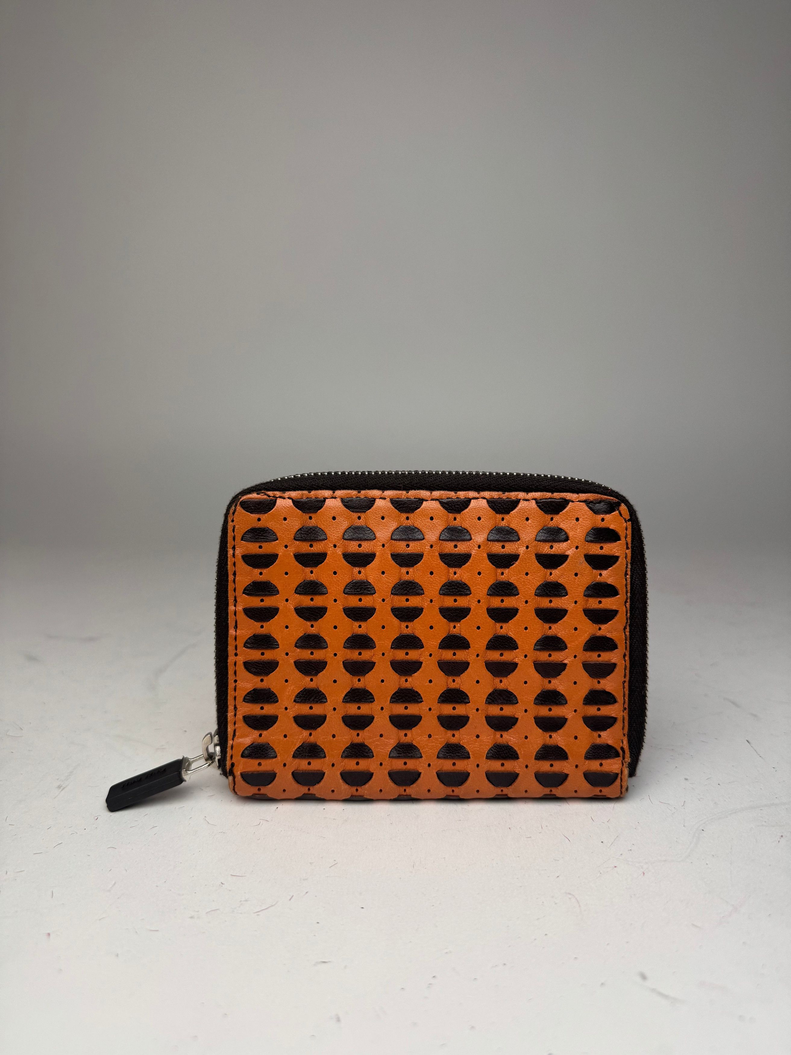 Miu Miu Vintage Zippy Leather Wallet Orange black Size ONE SIZE - 1 Thumbnail