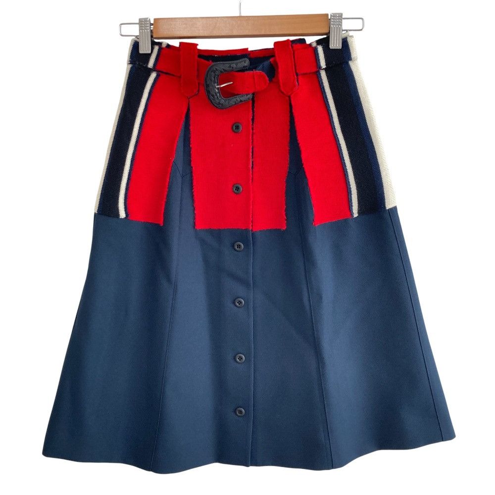 Maison Margiela Maison Margiela Maison Margiela Docking Belted Skirt Textile Skirts S29MA0373 DUTY FREE for USA Size ONE SIZE - 1 Thumbnail