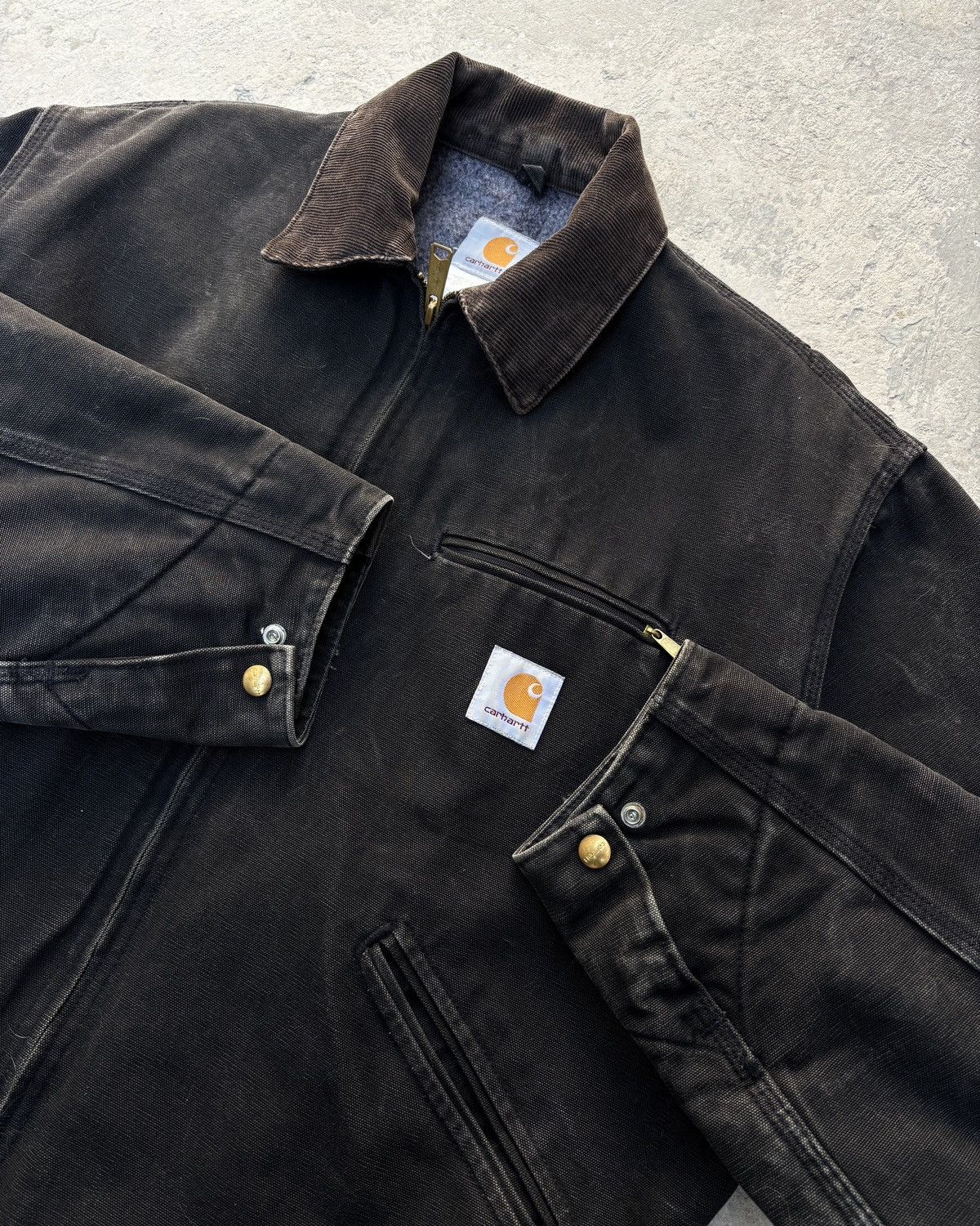 Carhartt Vintage Carhartt Detroit Jacket Faded Black Size US XL / EU 56 / 4 - 2 Thumbnail