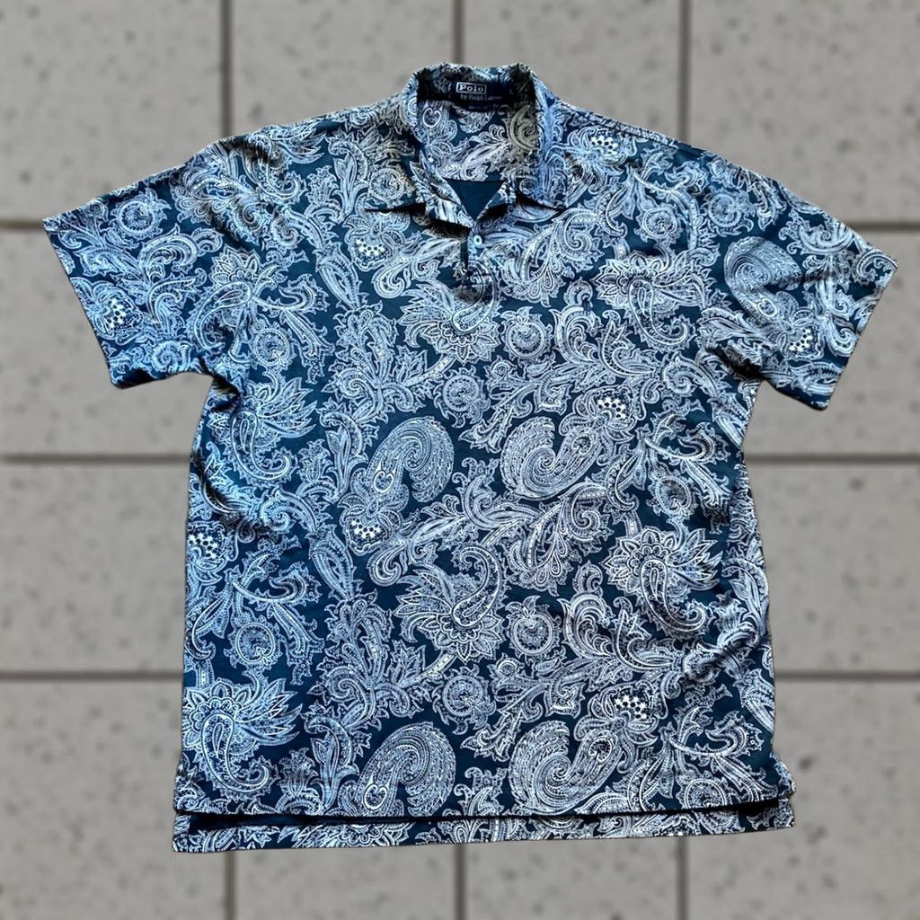 90s Ralph Lauren Polo Shirt PAISLEY M！ Polo Ralph Lauren VINTAGE Polo Ralph Lauren Shirt Mens L Paisley
