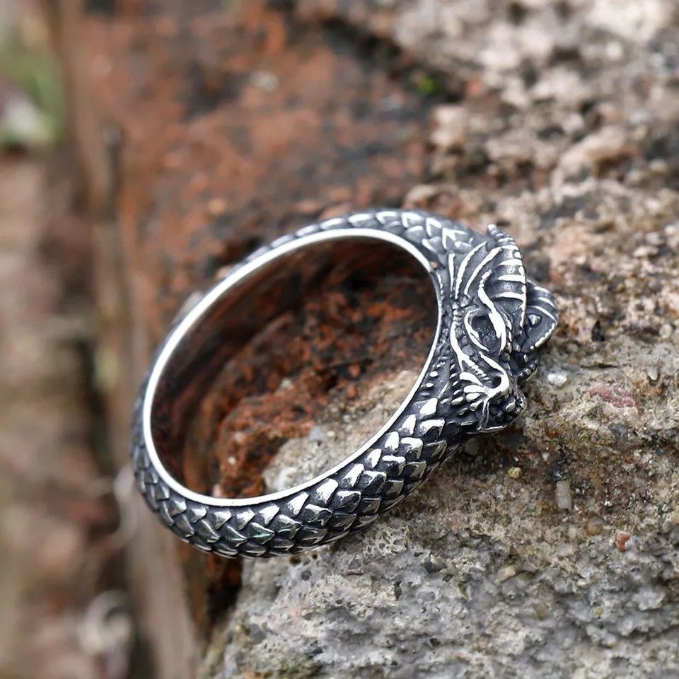 Jewelry × Vintage Retro Goth Dragon Ring Size ONE SIZE - 3 Thumbnail