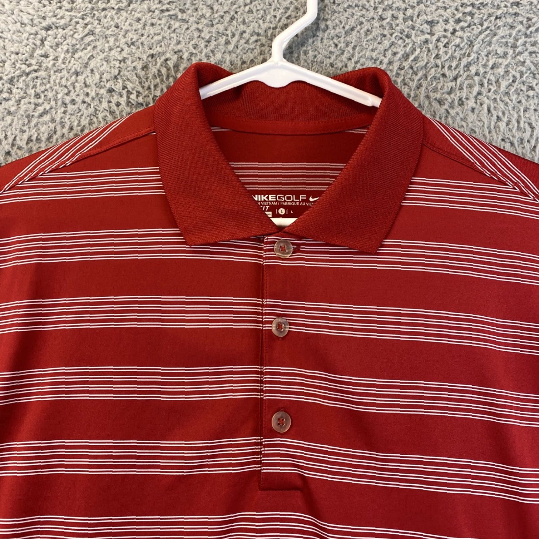 Nike Nike Polo Shirt Men Large Red Dri-Fit Performance Golf Swoosh Top /48-45 Size US L / EU 52-54 / 3 - 4 Thumbnail