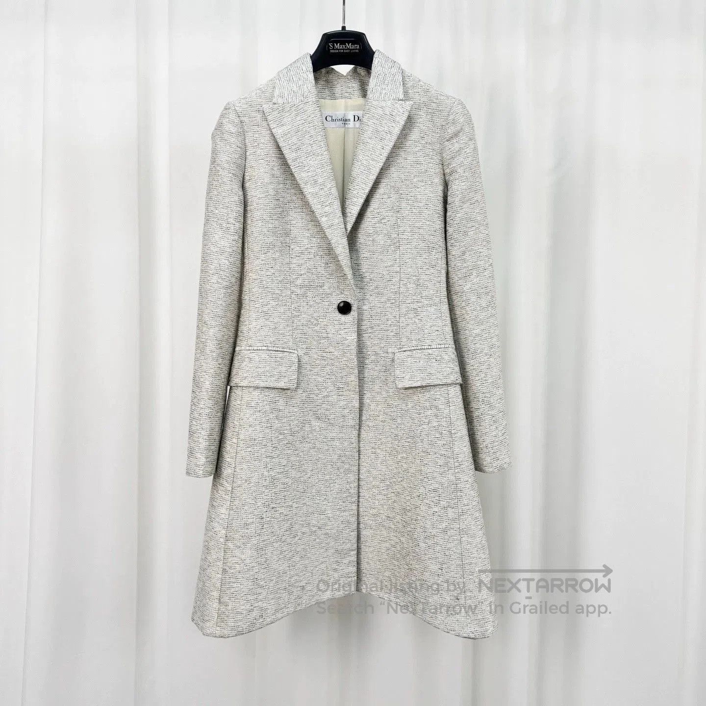 Dior dior silver gray single-breasted wool coat. Size US S / EU 44-46 / 1 - 1 Thumbnail