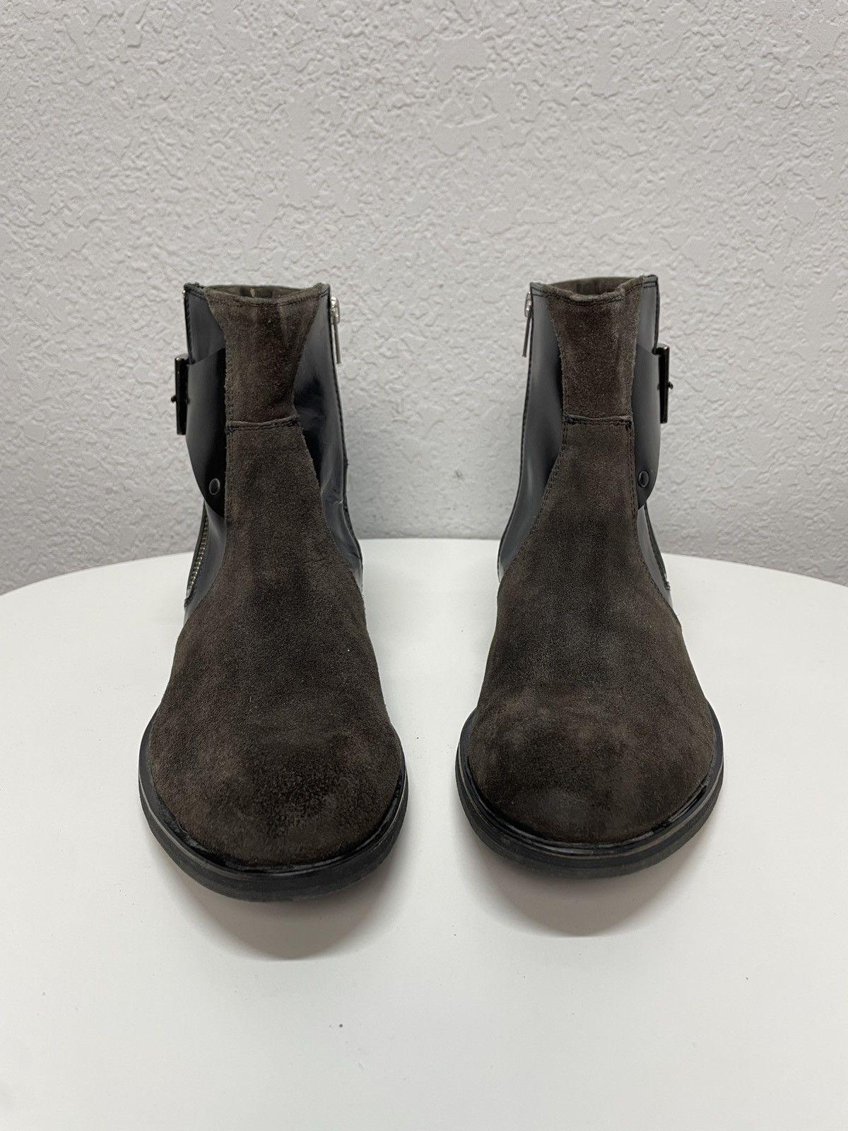 If Six Was Nine AS 98 Vibe Artisan Black Leather Side Zip Ankle Biker Boots Size US 8 / EU 41 - 9 Thumbnail