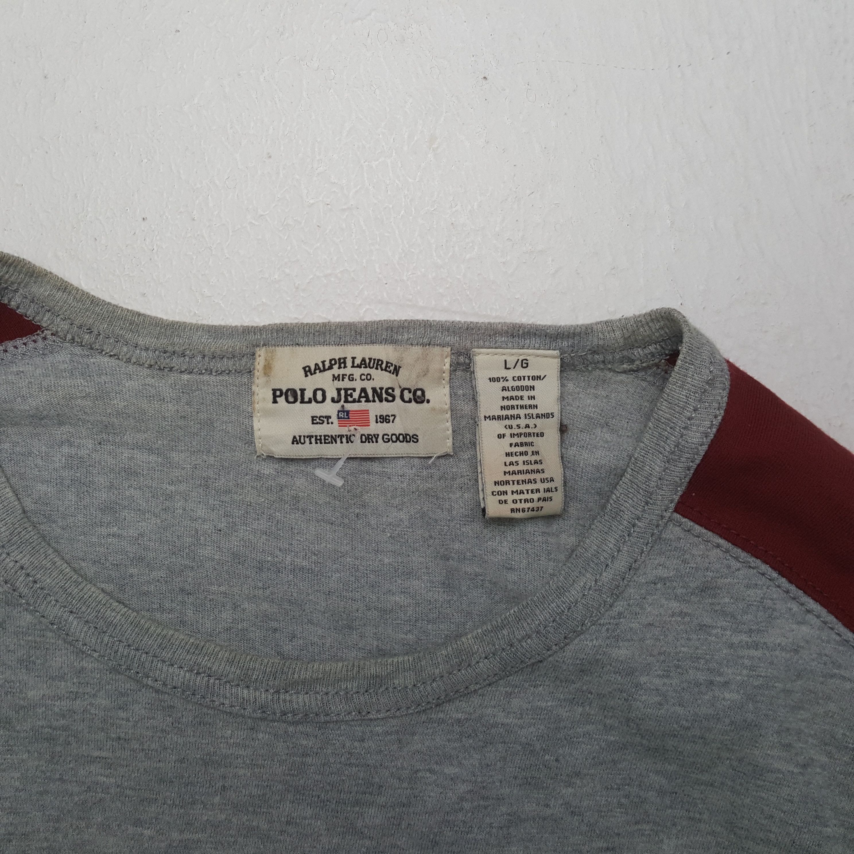 Polo Ralph Lauren Ralph Lauren Polo Jeans Brand Long Sleeve Tshirt 31 Size US XL / EU 56 / 4 - 4 Thumbnail