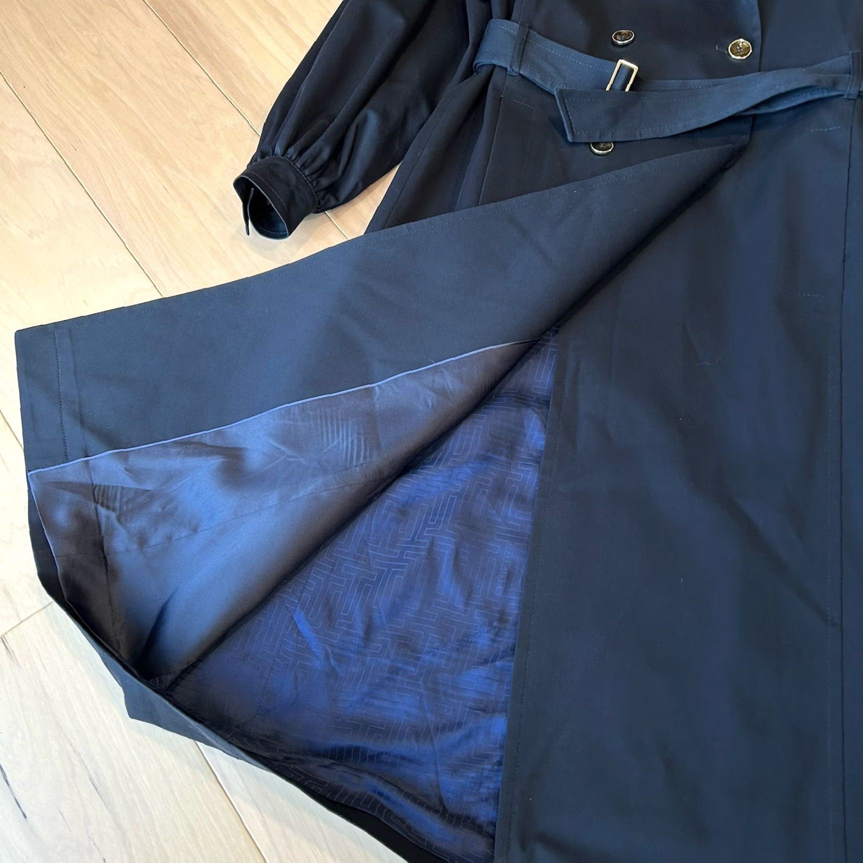 Ted Baker Ted Baker London Lightweight Belted Trench Coat Navy Blue Women’s 2 Coat for Women Trench Coat Vintage No Size XS / US 0-2 / IT 36-38 - 4 Thumbnail